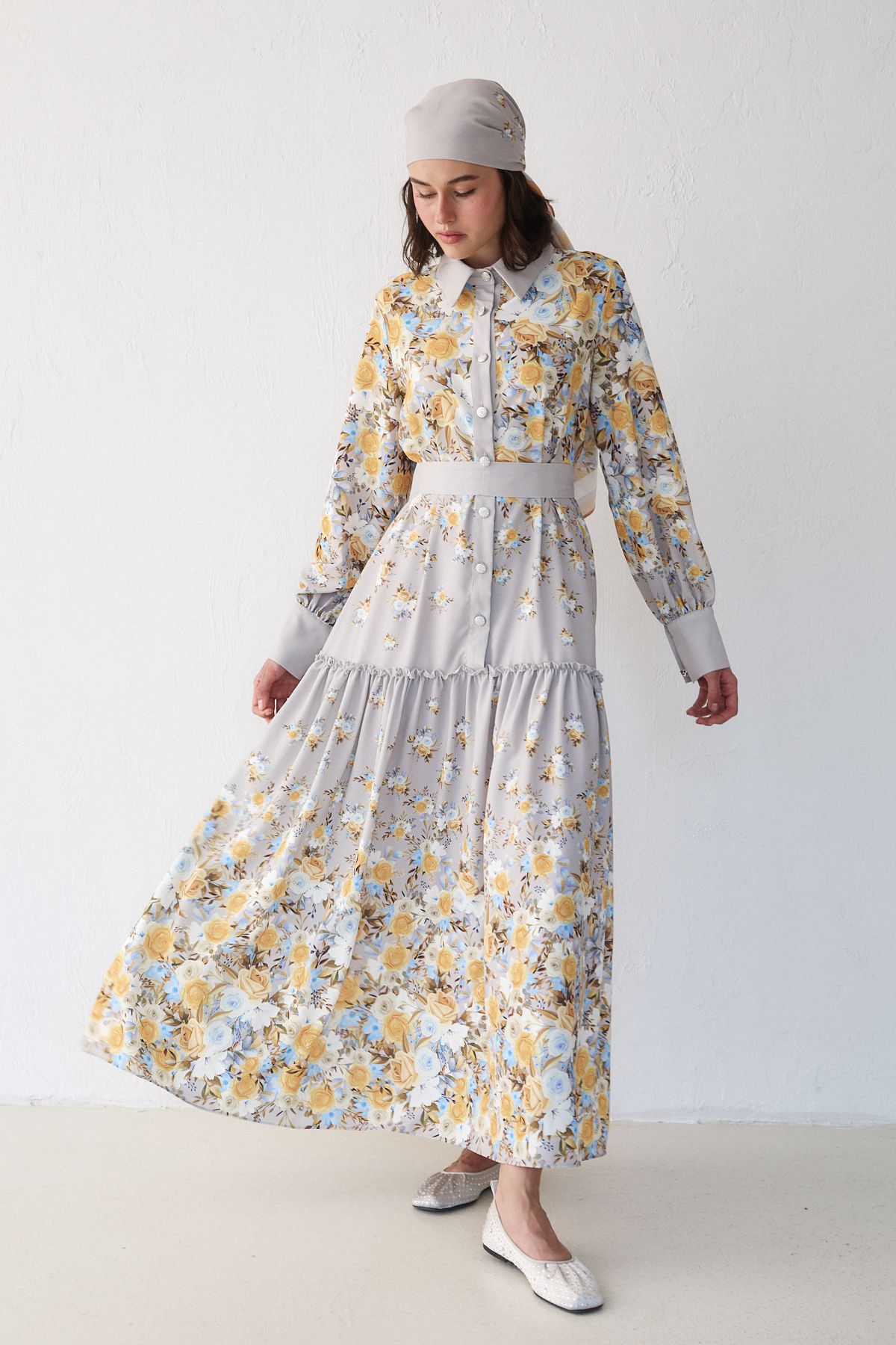 Çiçekli Elbise 32-2362