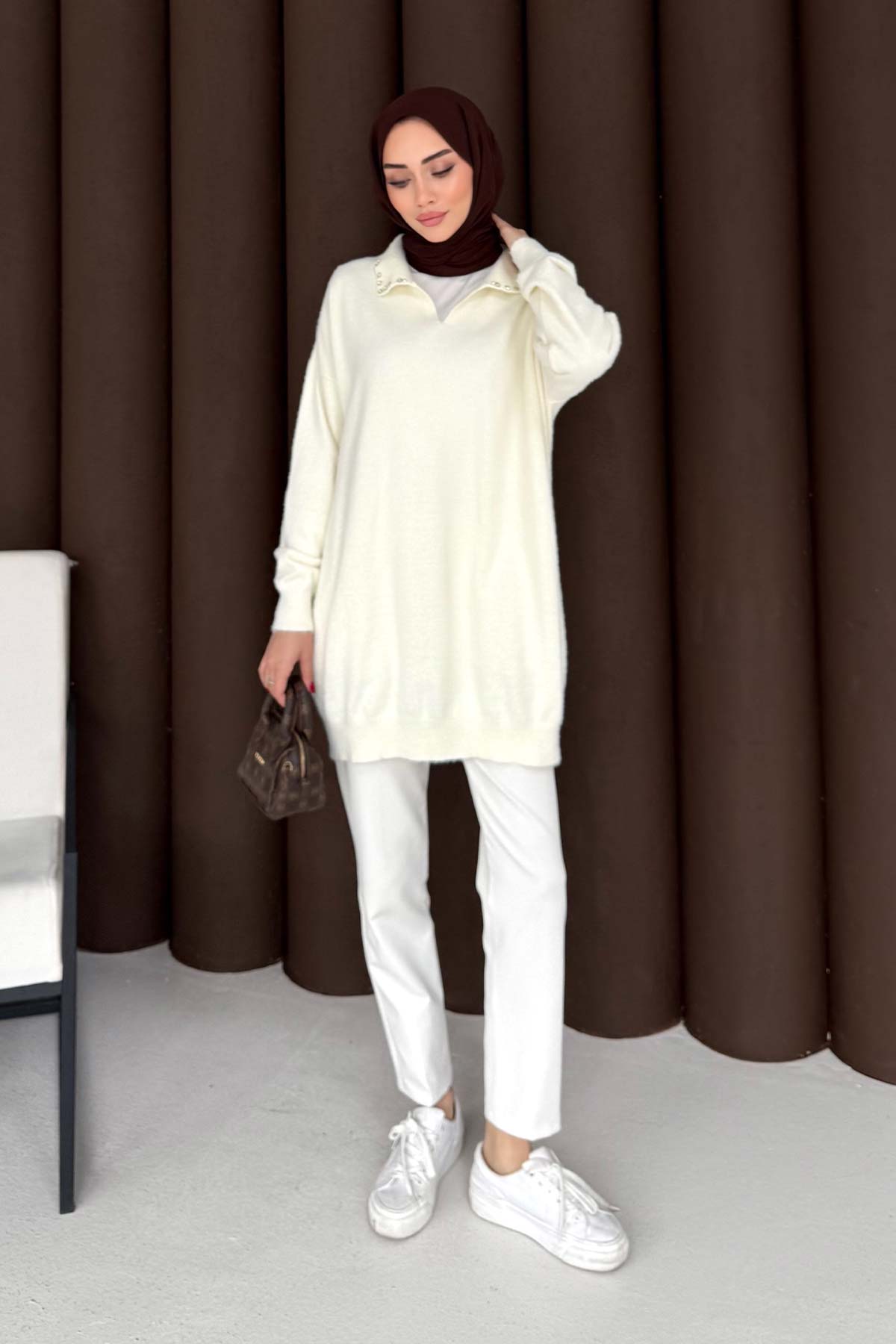 Taşlı Triko Tunik 70-2467