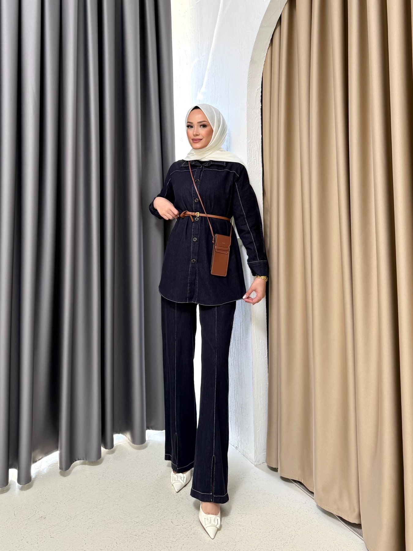 Kemerli Denim Takım 3-3305