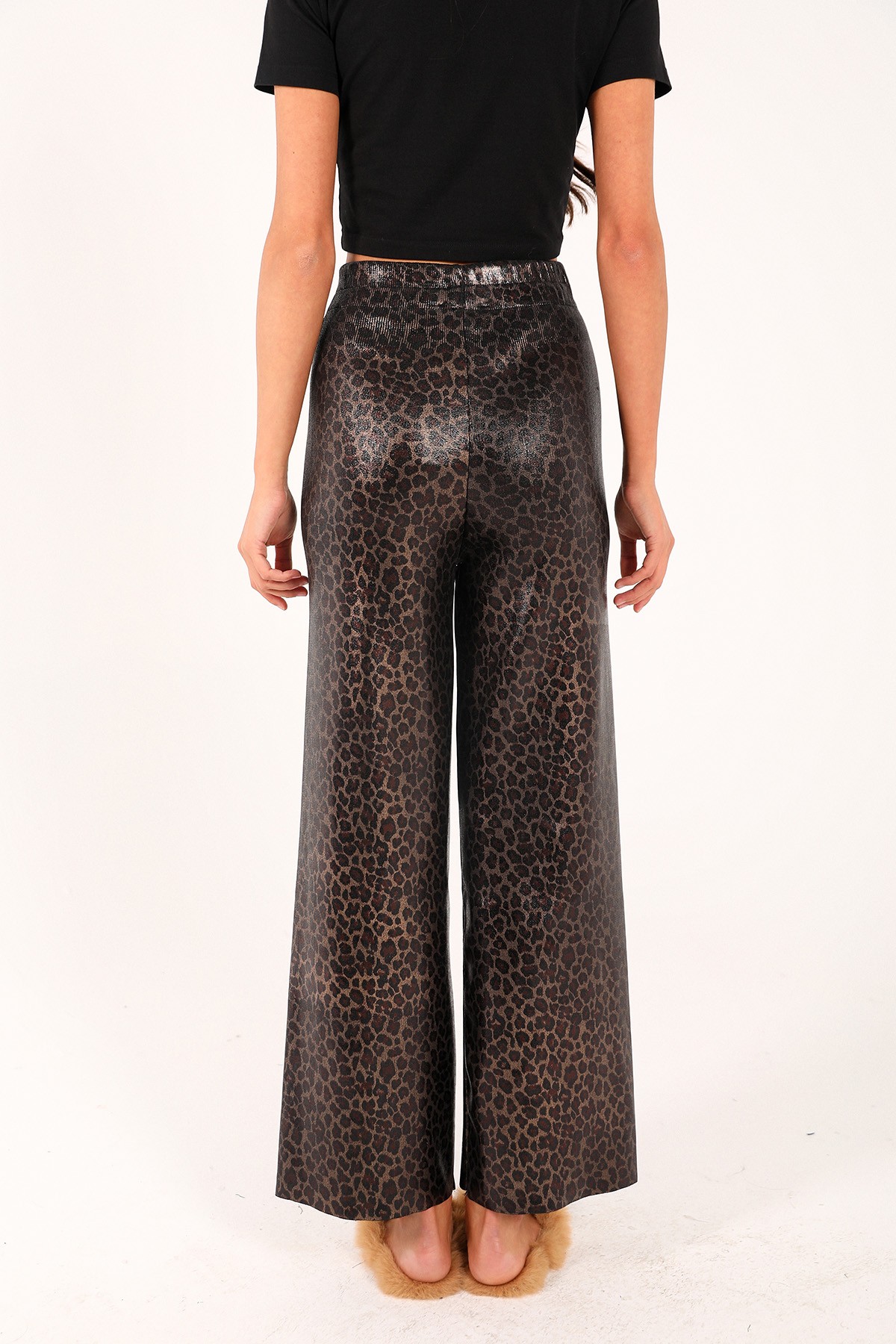 Leopar Varaklı Pantolon 32-7024-2