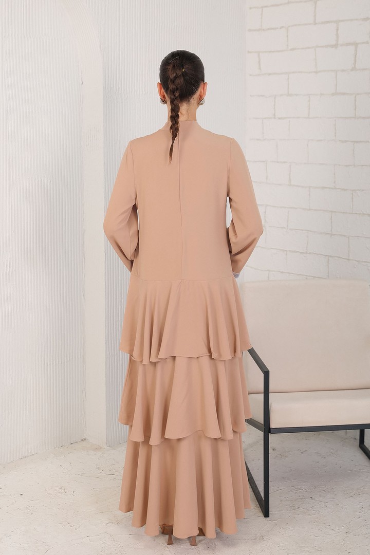 Katlı Abiye Elbise 32-6212-1