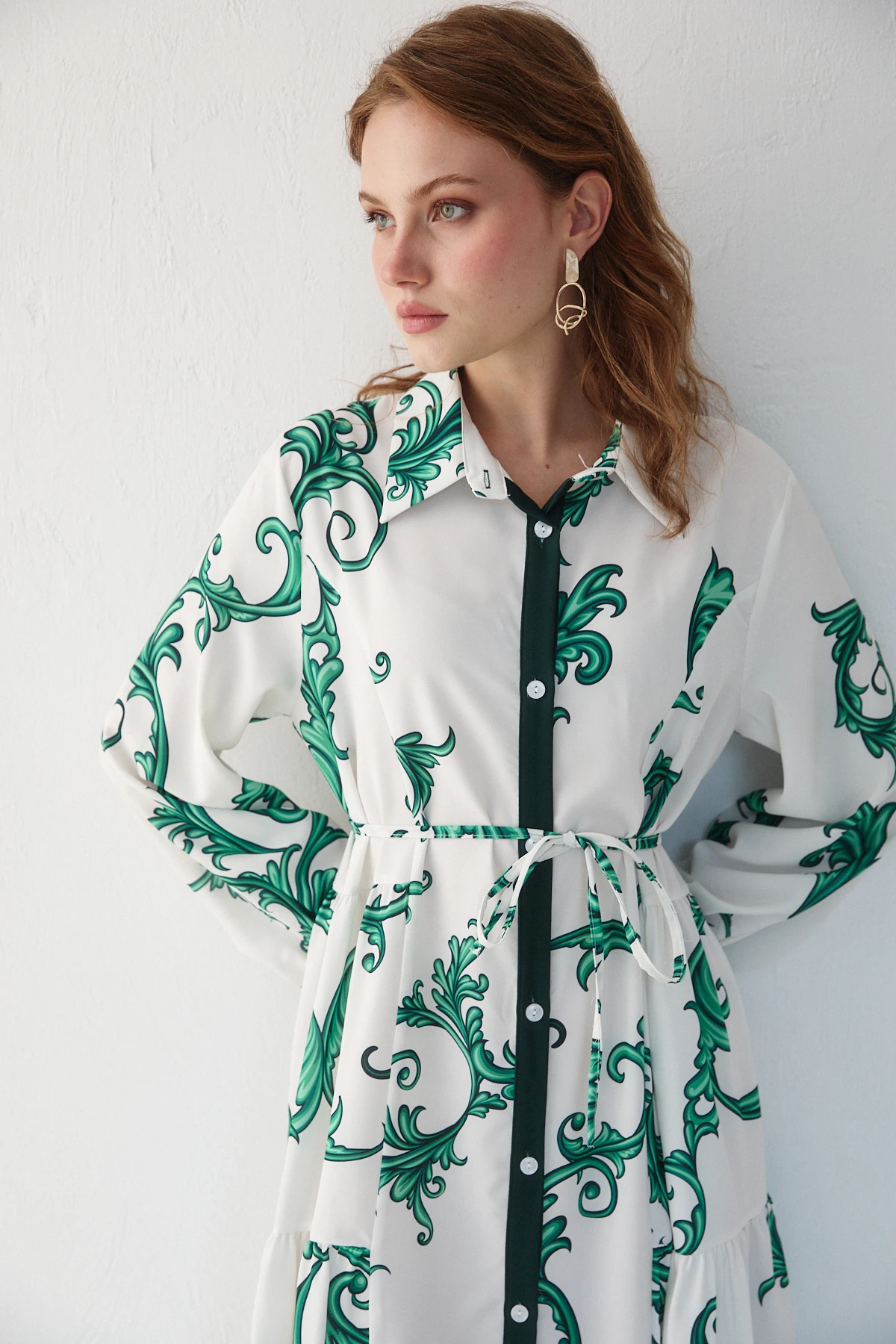 Desenli Elbise 32-2367