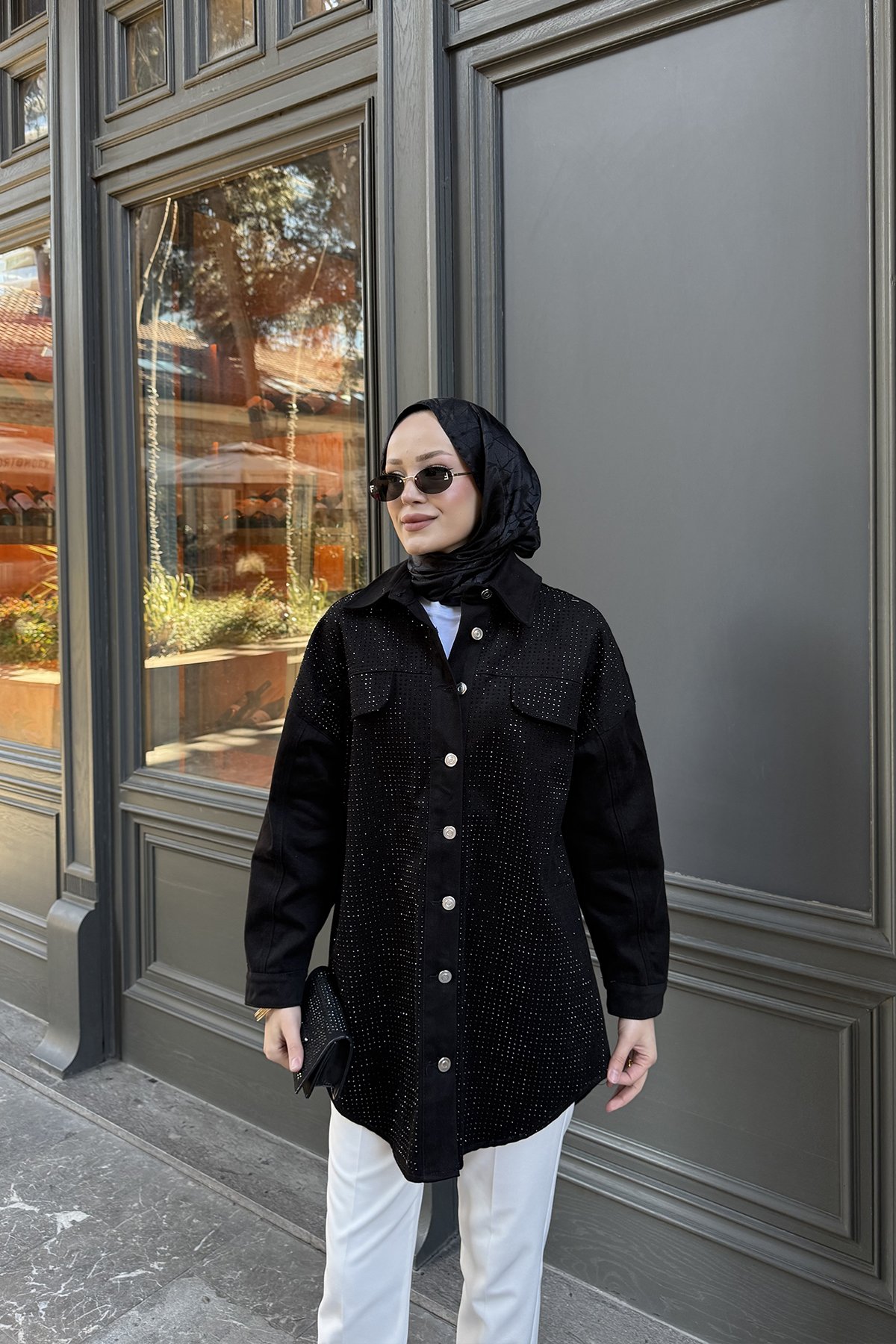 Taşlı Gabardin Ceket 32-3505