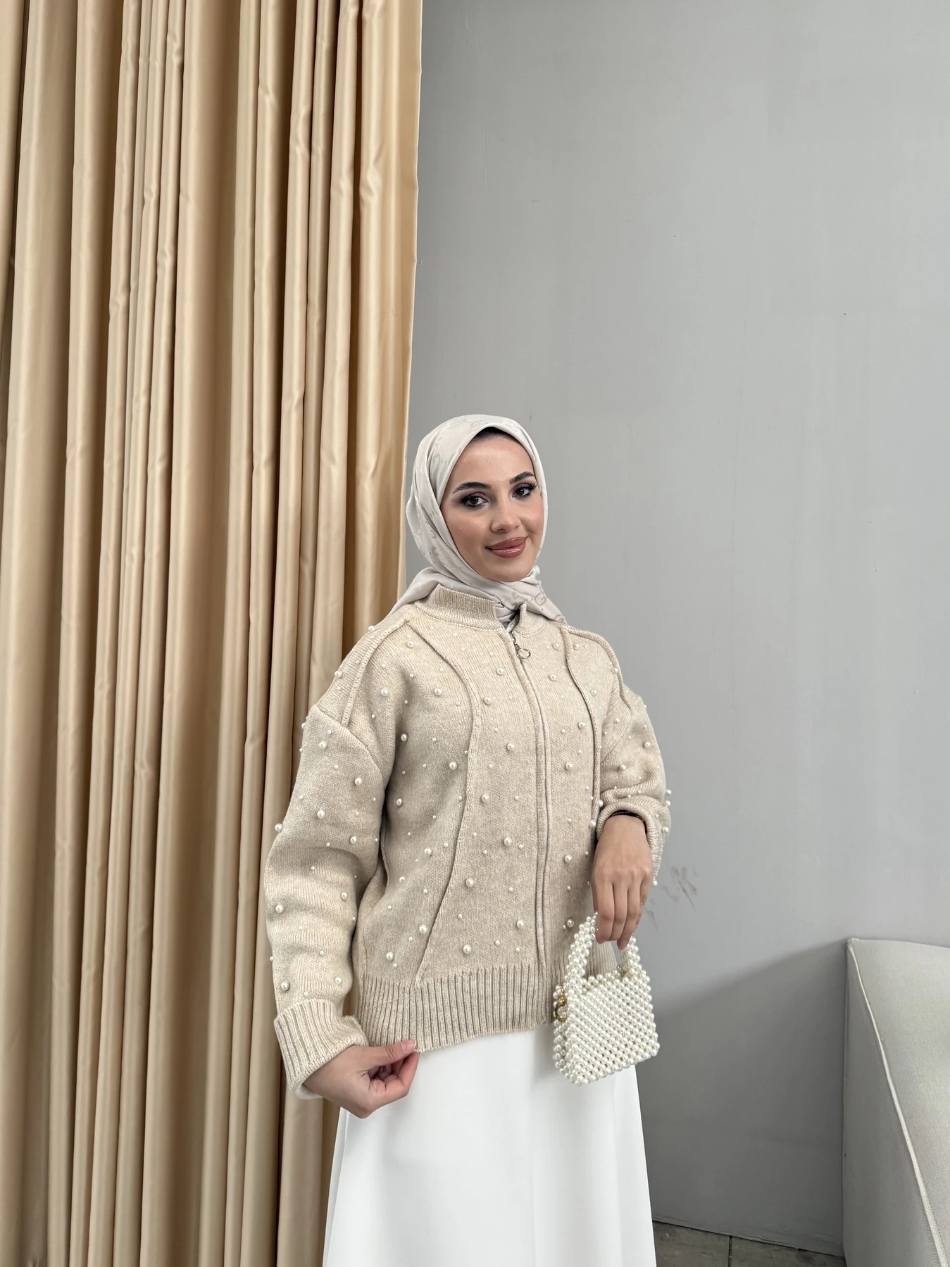 İncili Triko Hırka 32-7007