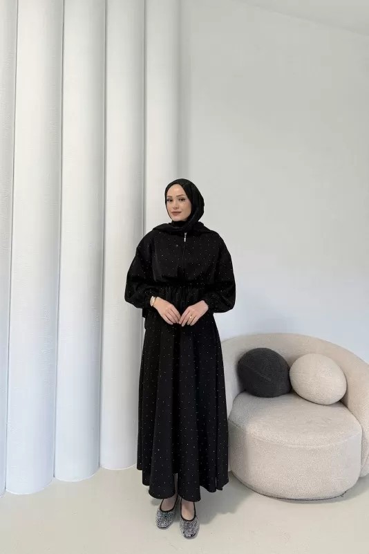 Taşlı Dubai Etekli Takım 32-3535