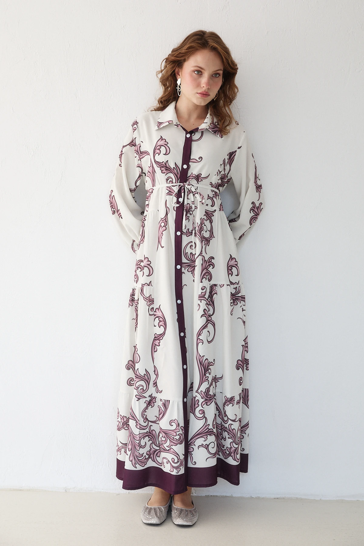 Desenli Elbise 32-2367