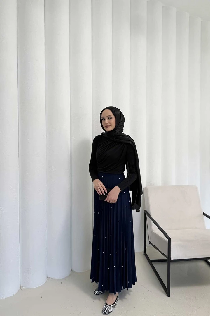 Taşlı Pilise Etek 32-3541