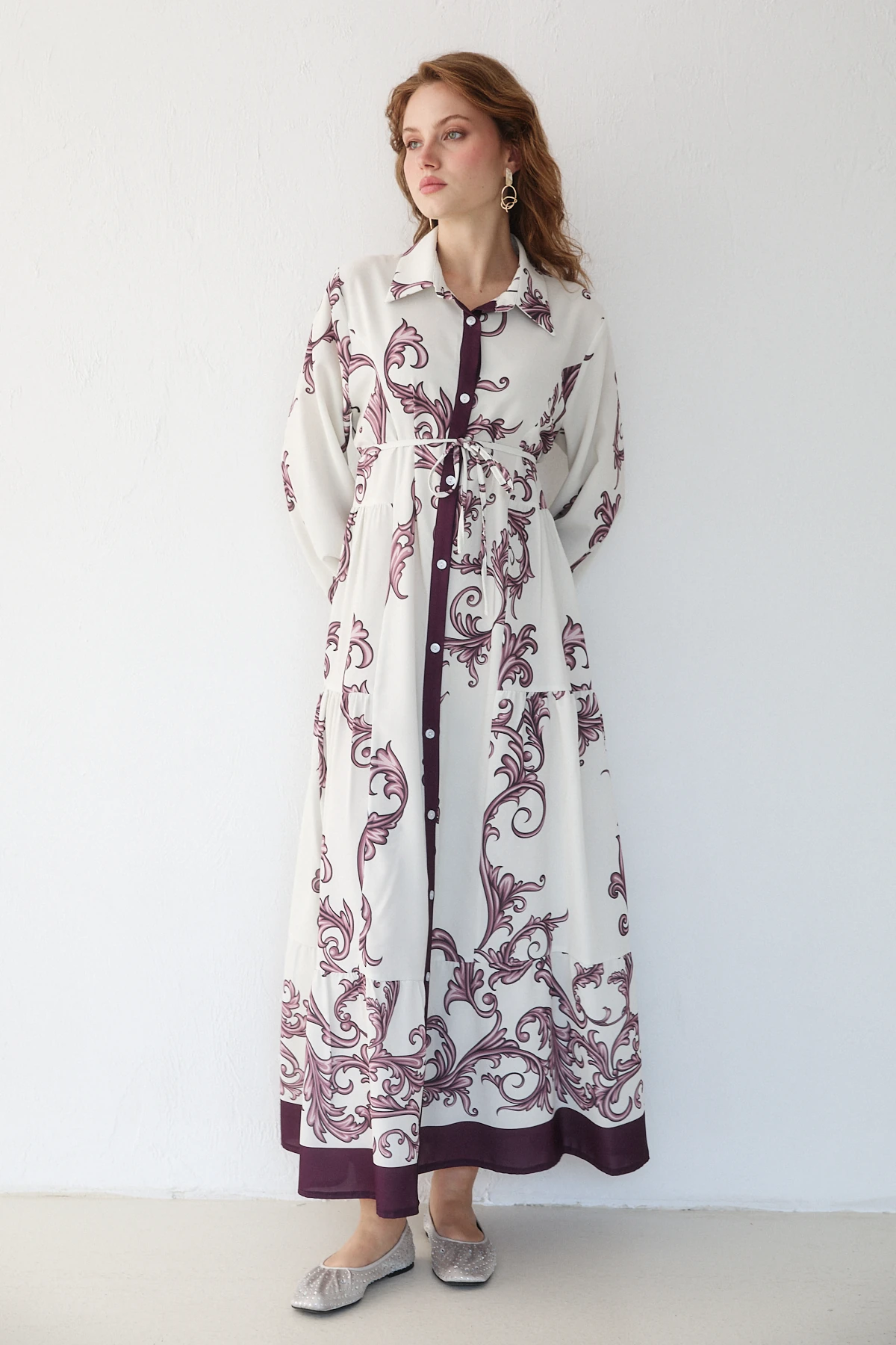 Desenli Elbise 32-2367