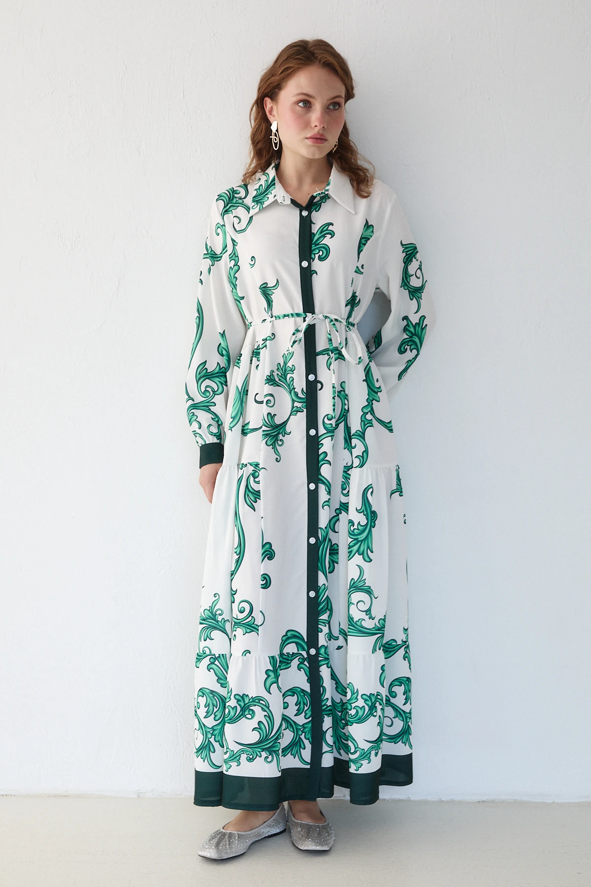 Desenli Elbise 32-2367