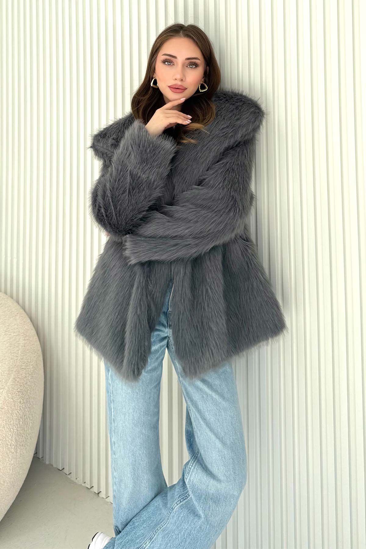 Suni Kürk Mont 32-6204-1