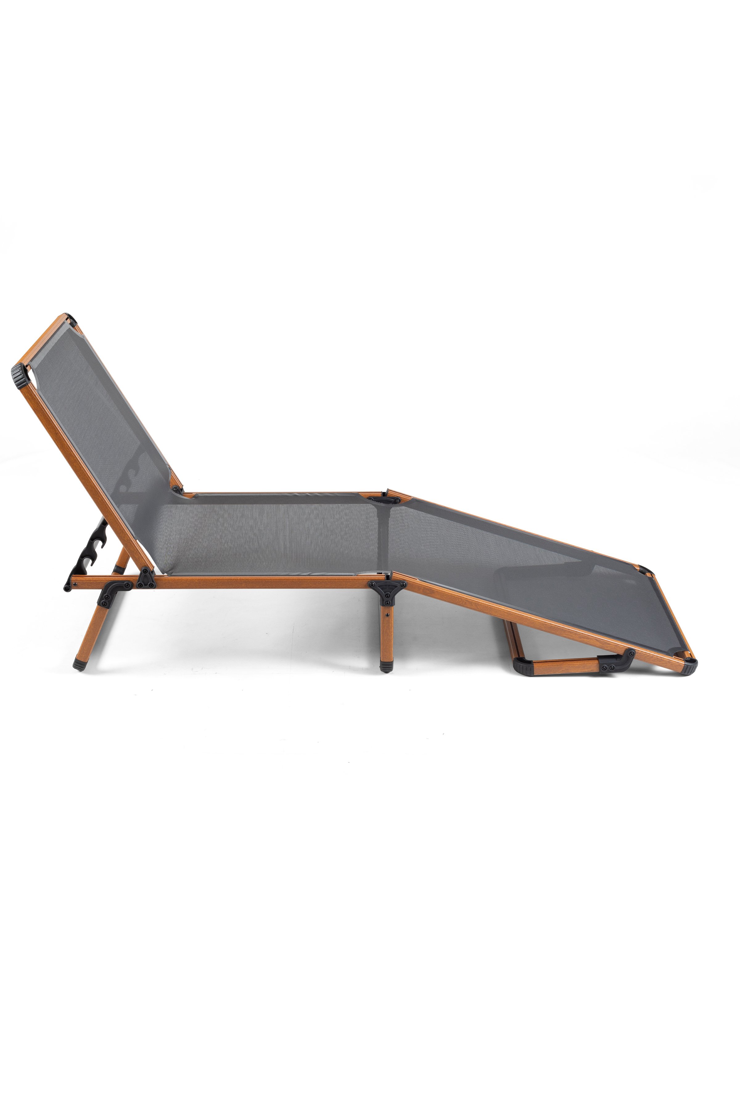 Alüminyum Katlanır ve Taşınır Şezlong - Teak