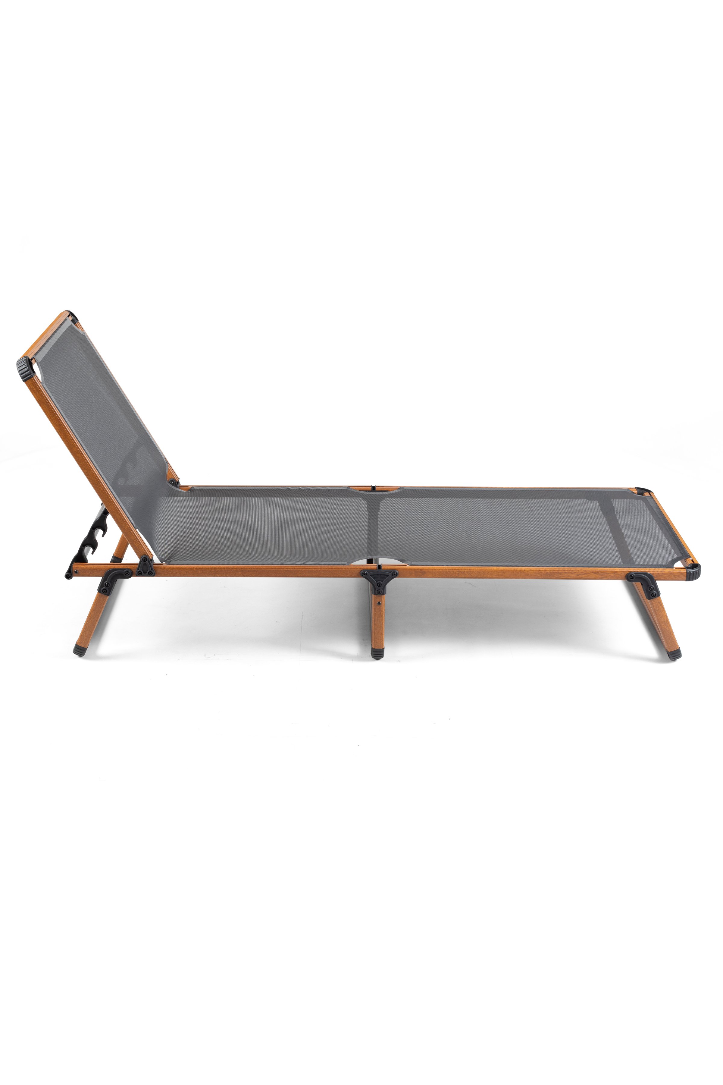 Alüminyum Katlanır ve Taşınır Şezlong - Teak