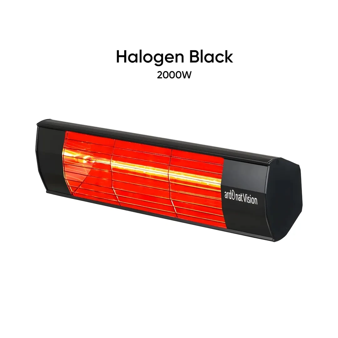 Halogen Black 2000W Duvar Tipi Dış Mekan Isıtıcısı