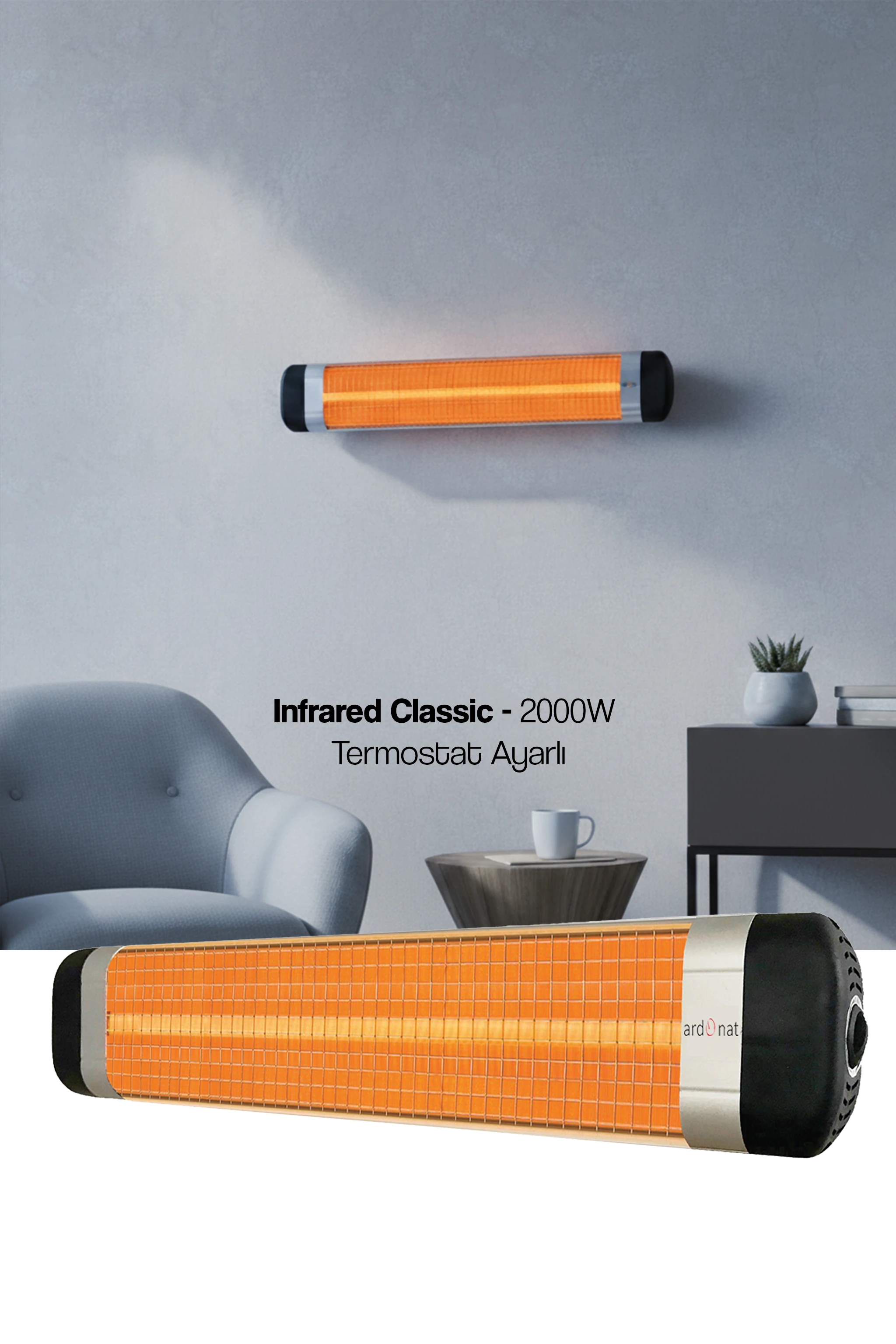 Classic Infrared 2500W Duvar Tipi İç Mekan Isıtıcısı