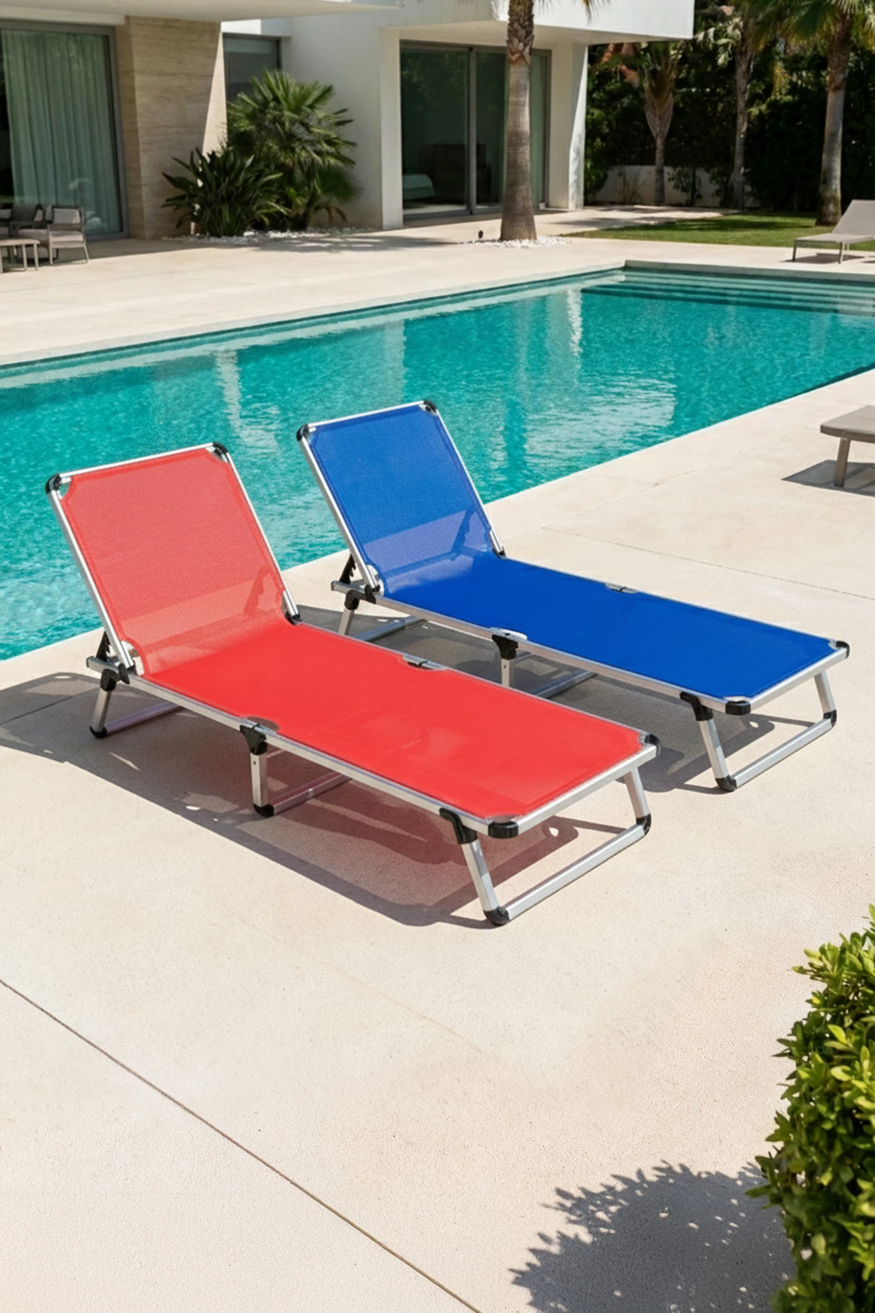 2'li Avantajlı Alüminyum Katlanır Şezlong Paketi