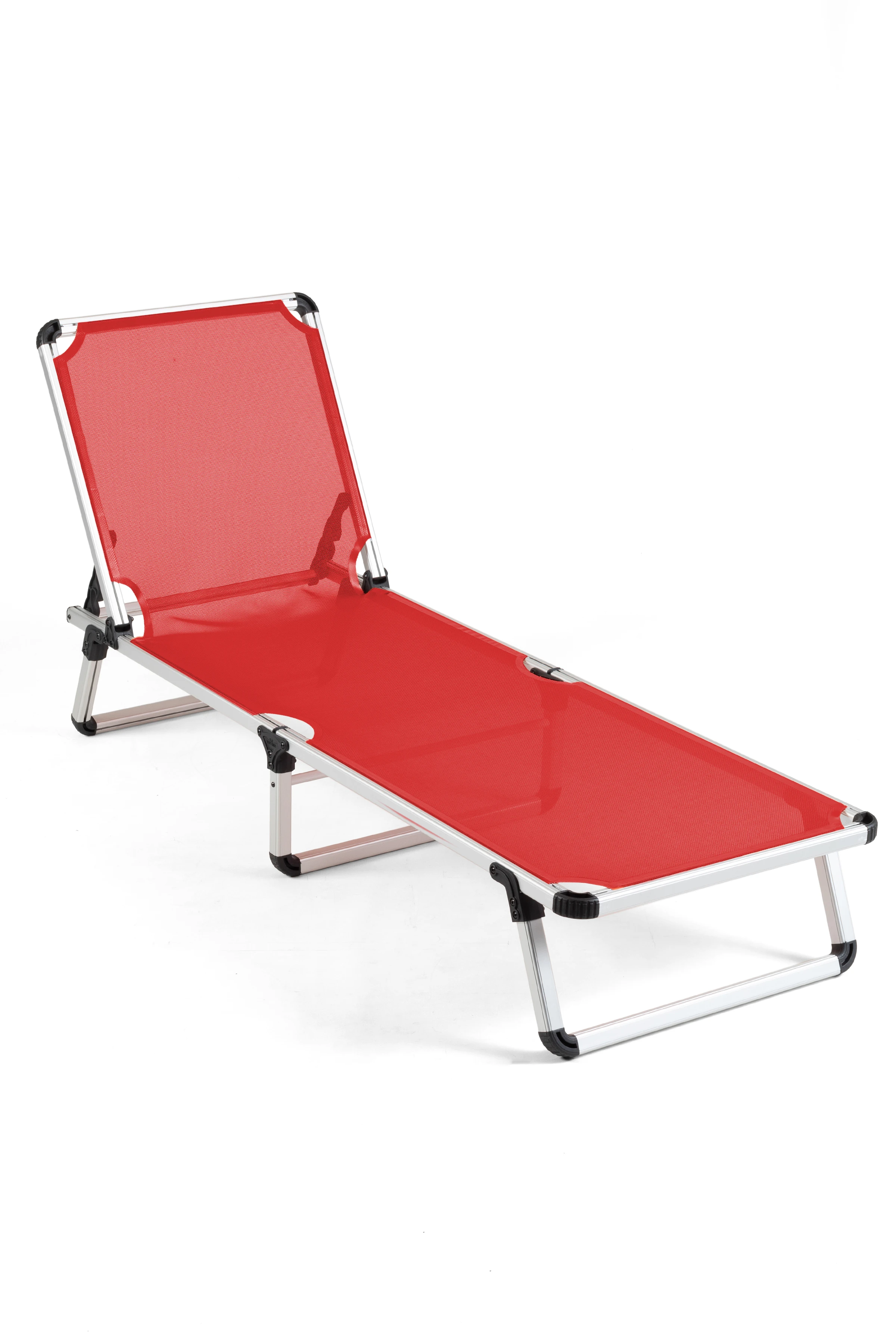 Alüminyum Katlanır ve Taşınır Şezlong - Red