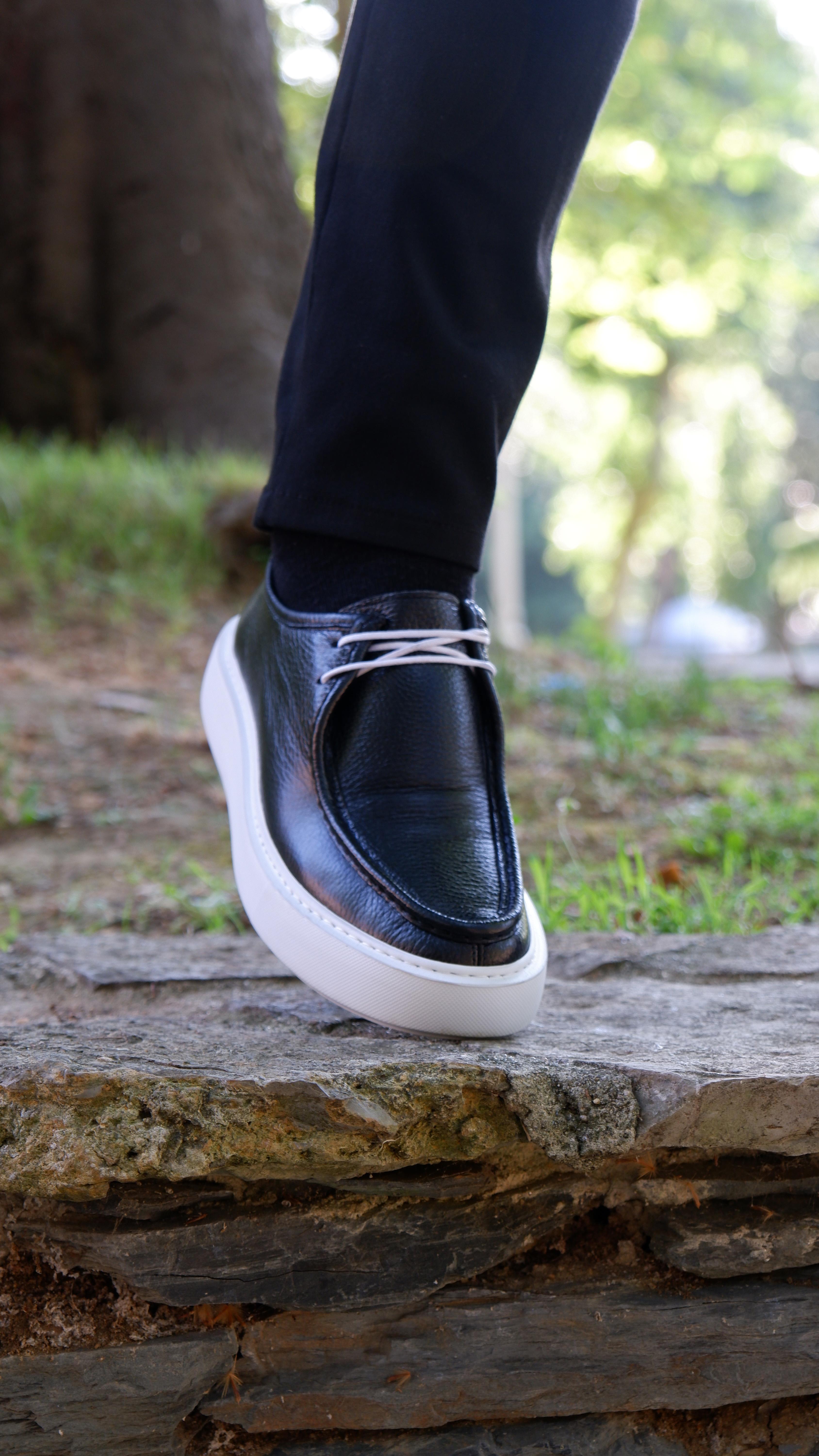 Leo Model Hakiki Natural Floater Deri Loafer Ayakkabı - Siyah