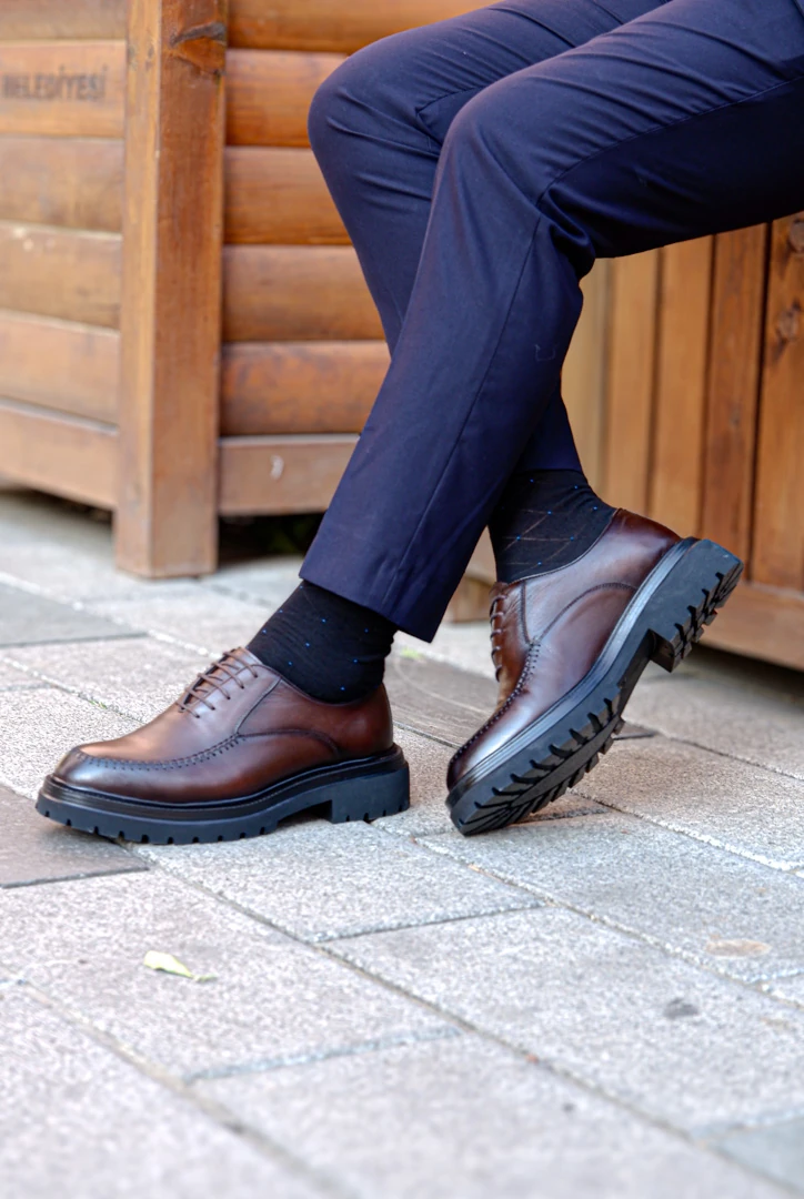Brogue Model Haiki Natural Deri Casual Ayakkabı