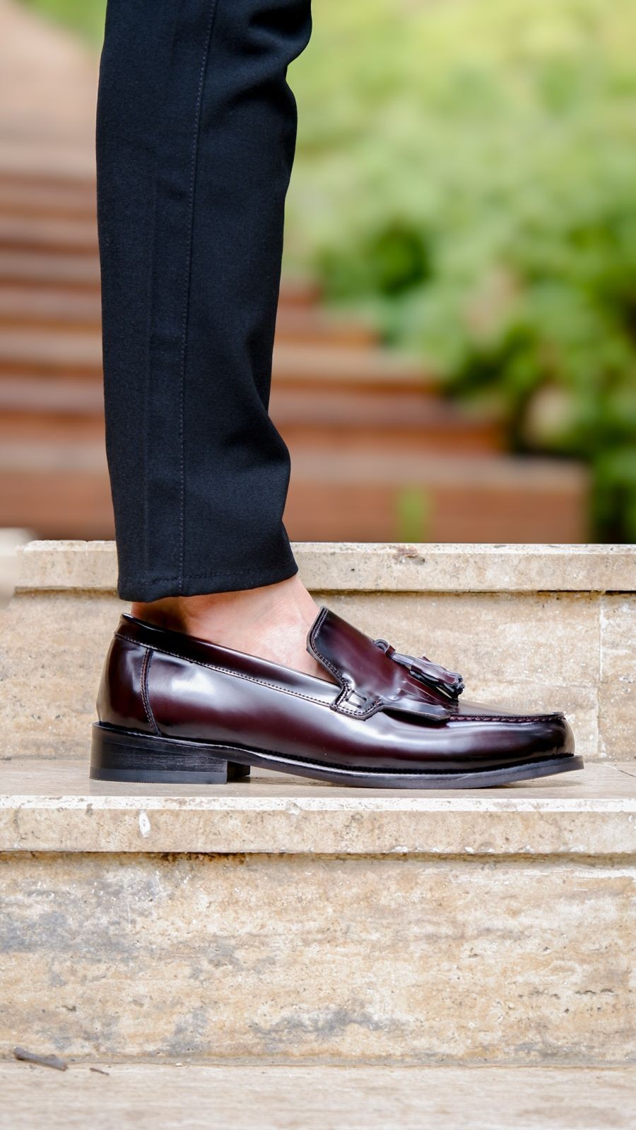 Step Model Hakiki Natural Açma Deri Loafer Ayakkabı - bordo