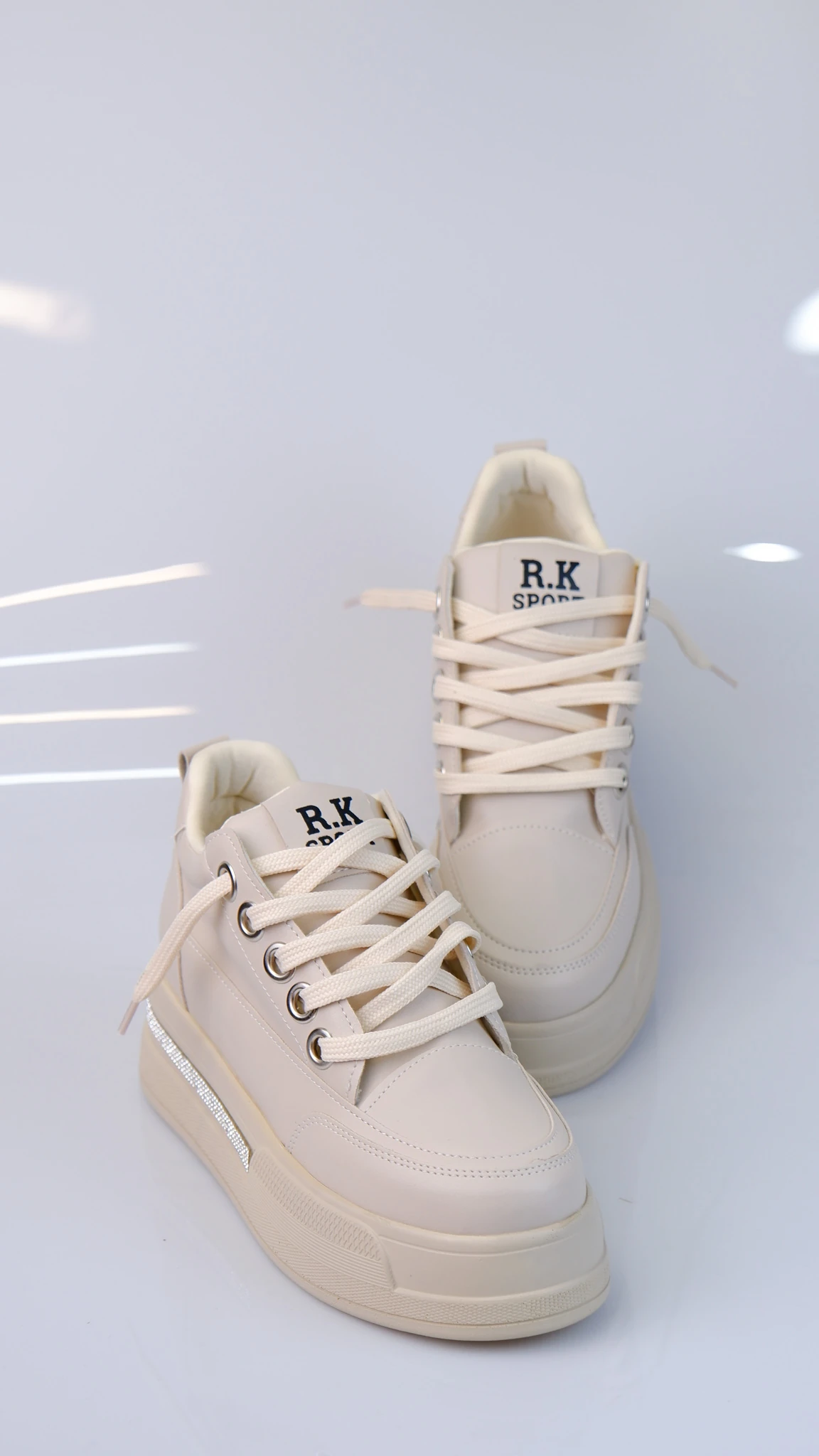 Delta Model Kadın Günlük Sneaker Ayakkabı - Bej
