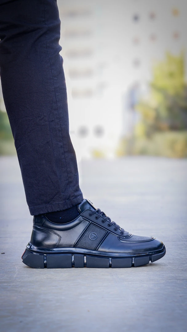 Obsidian Model Hakiki Natural Deri Sneaker Ayakkabı