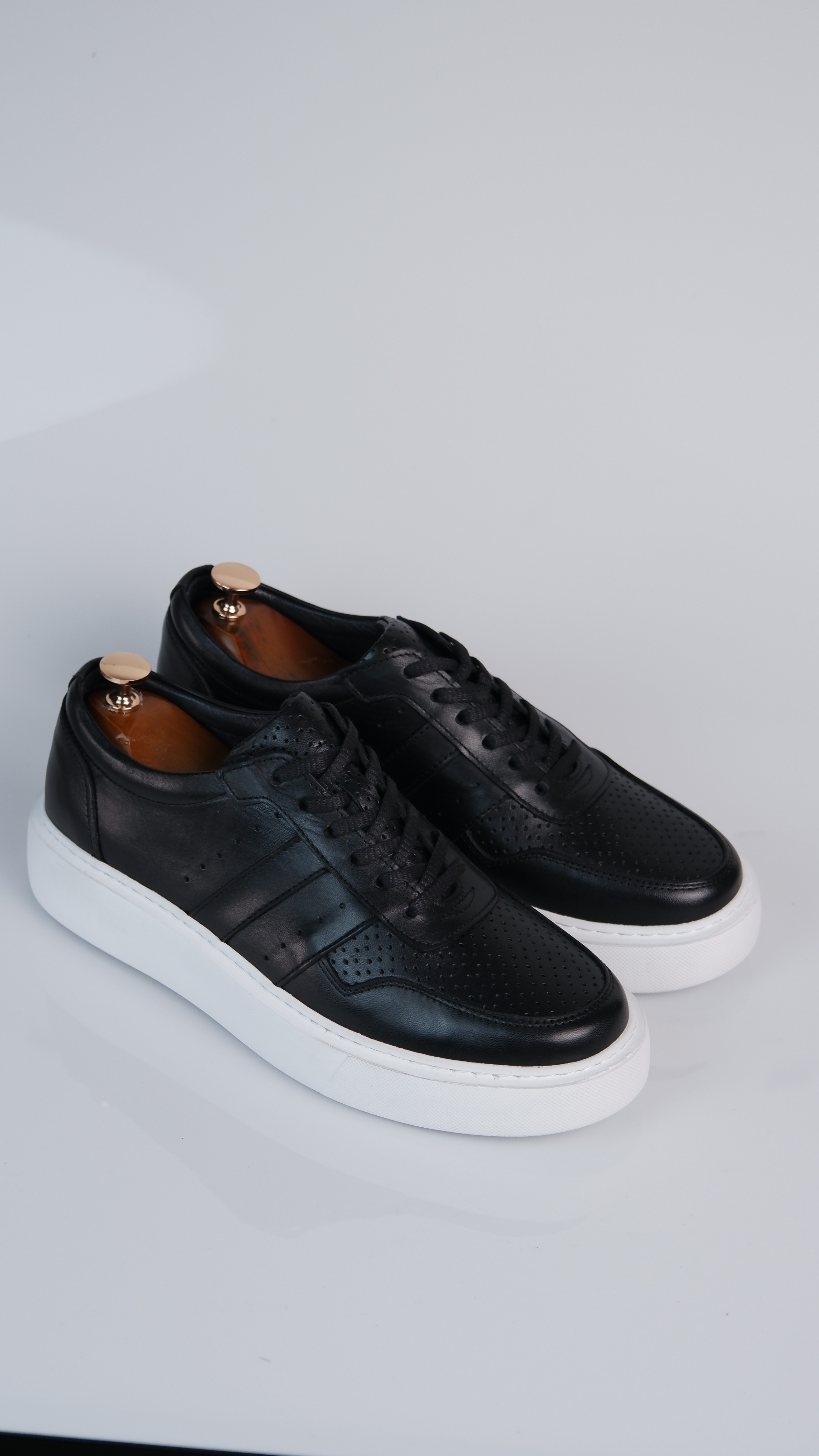Viper Model Hakiki Natural Deri Sneaker Ayakkabı - Siyah