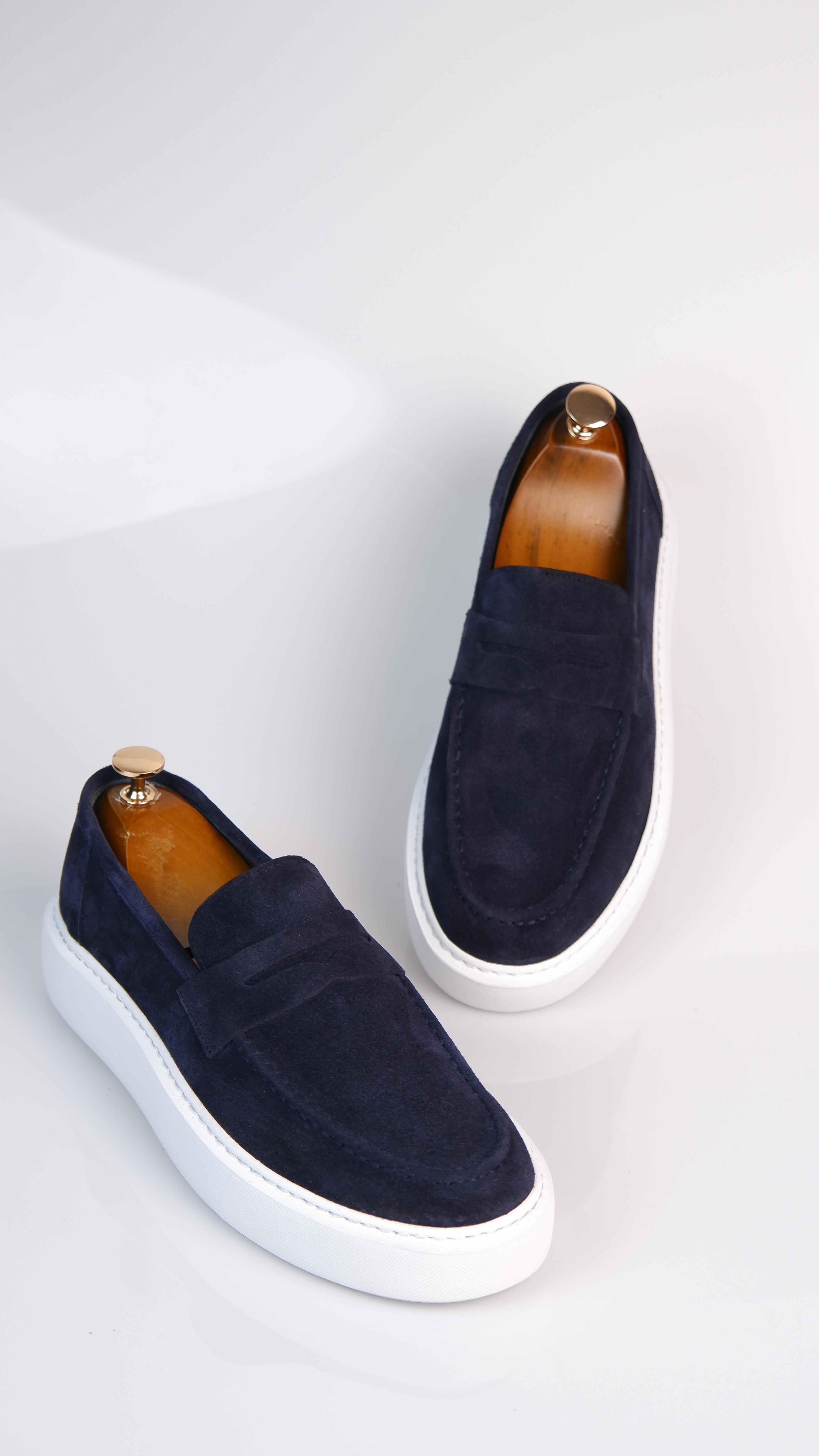 Dumas Model Hakiki Natural Set Deri Loafer Ayakkabı - LACİVERT