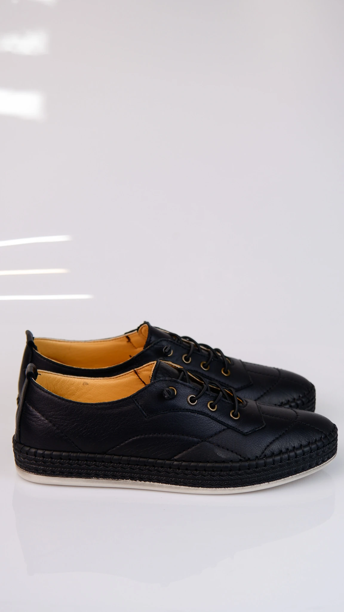 Blok Model Hakiki Deri Kadın Günlük Ayakkabı