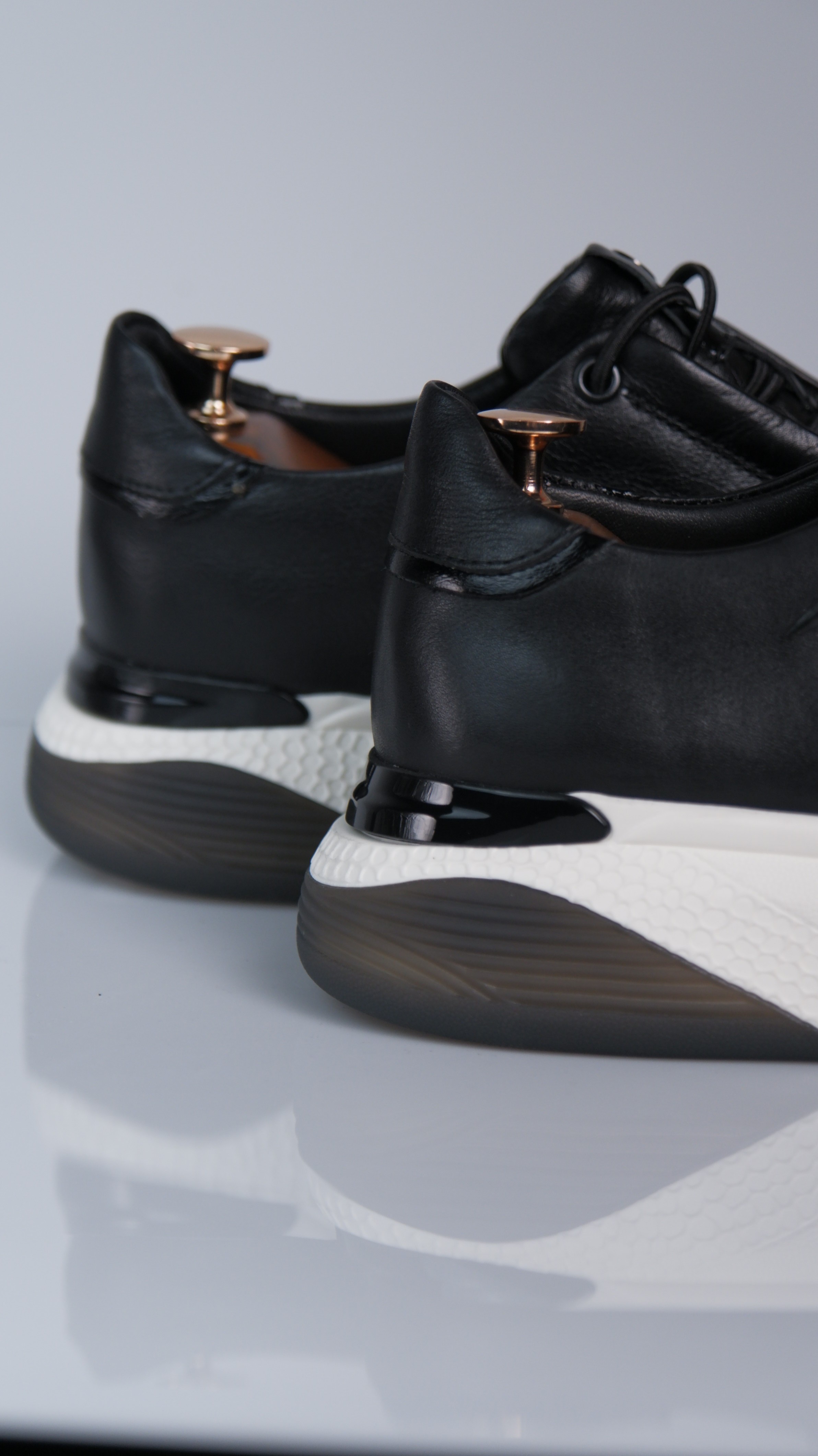 Claw Model Hakiki Natural Deri Köpük Comfort Taban Sneaker Ayakkabı - Siyah