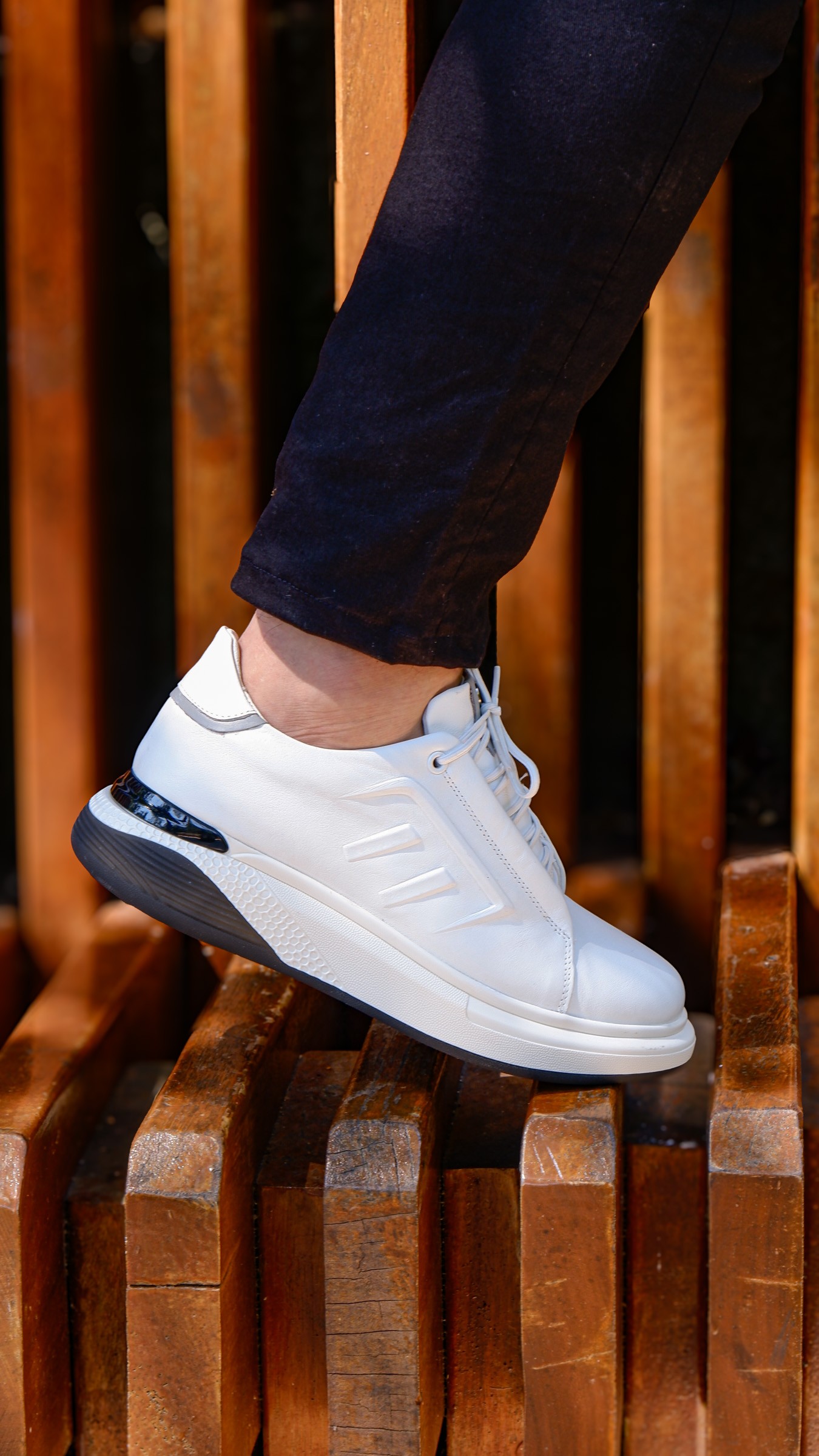 Claw Model Hakiki Natural Deri Köpük Comfort Taban Sneaker Ayakkabı - Grii
