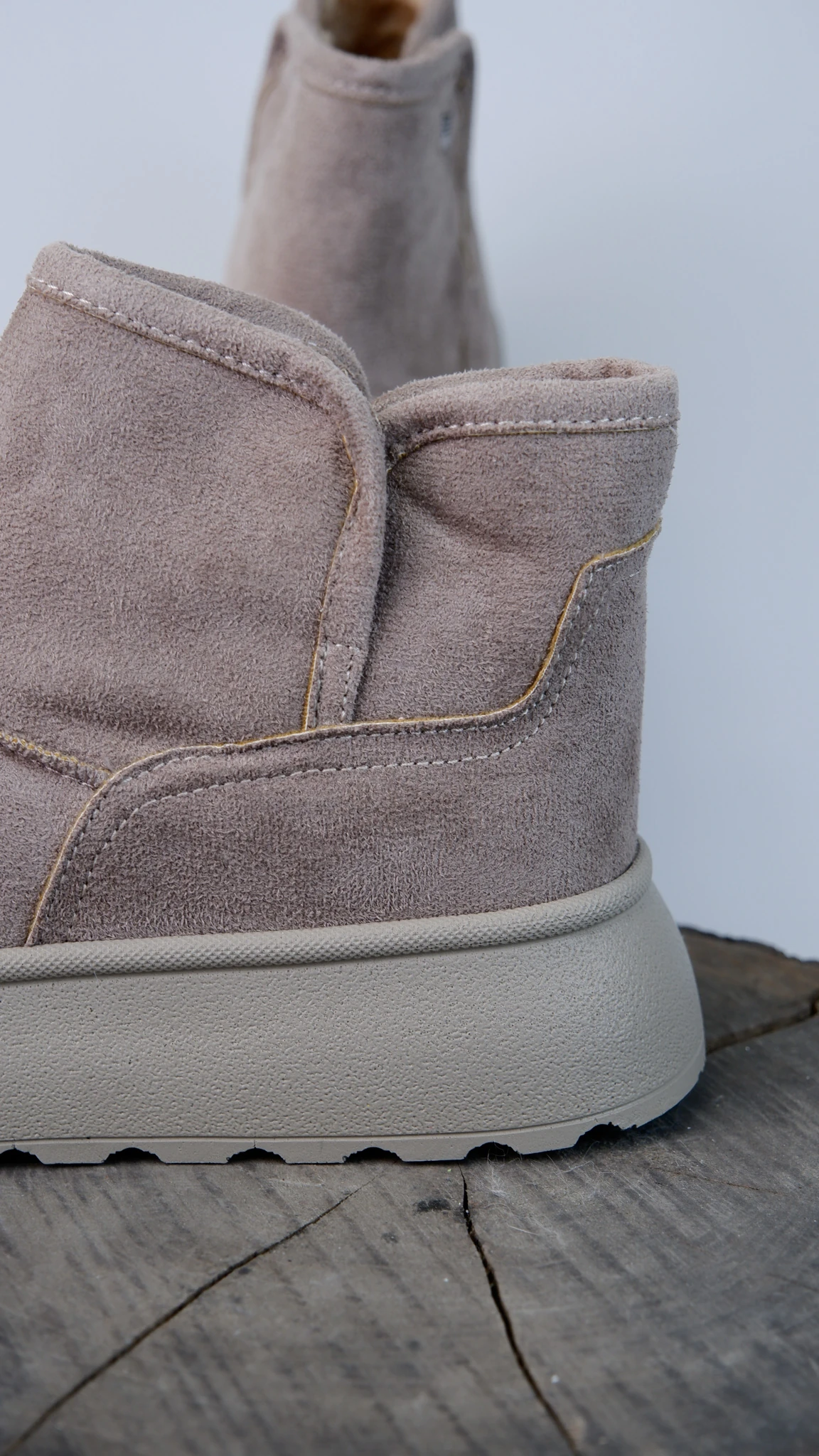 Foundry Model Süet Detaylı Kadın Günlük Bot Ayakkabı - Taş