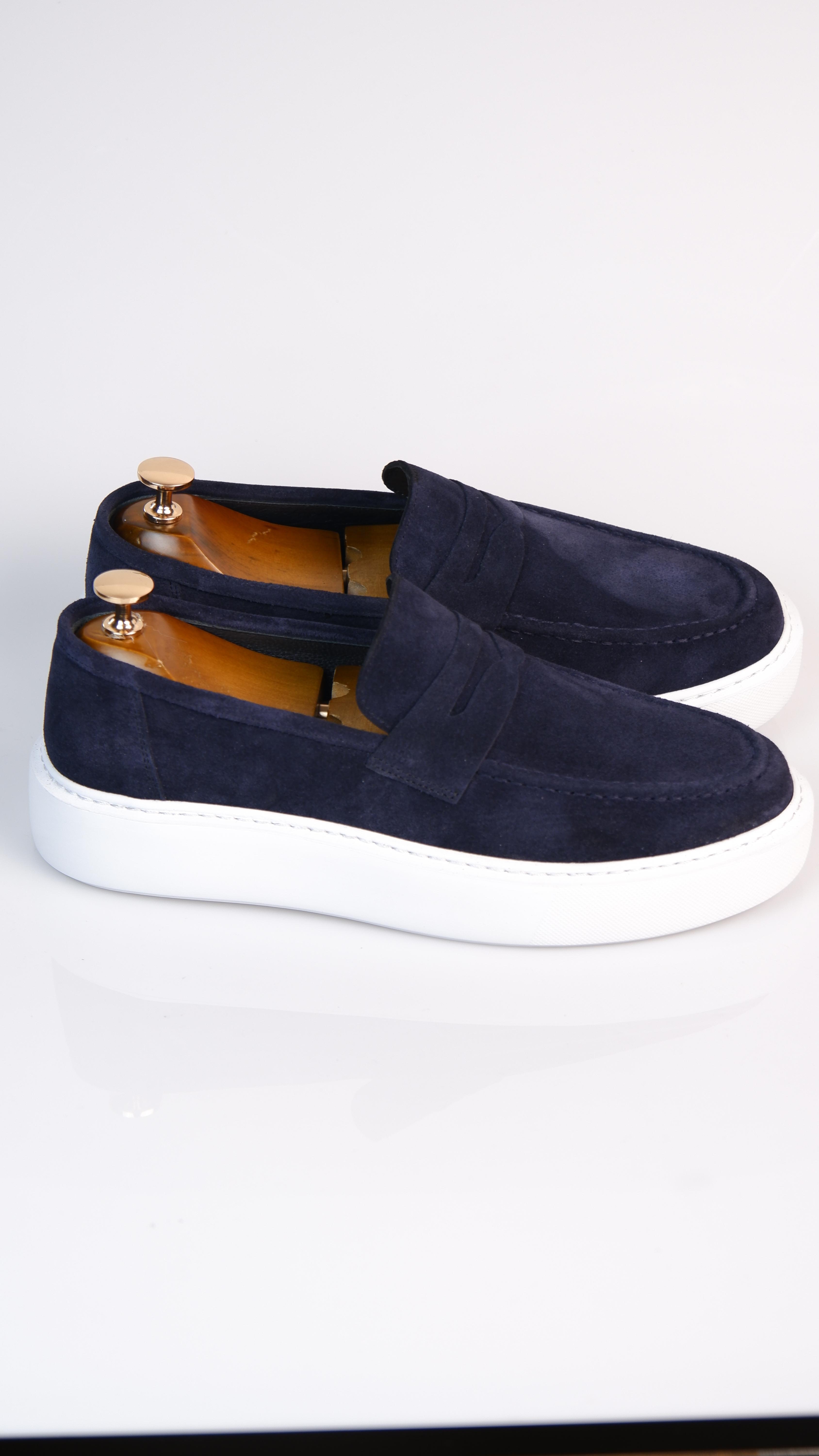 Dumas Model Hakiki Natural Set Deri Loafer Ayakkabı - LACİVERT