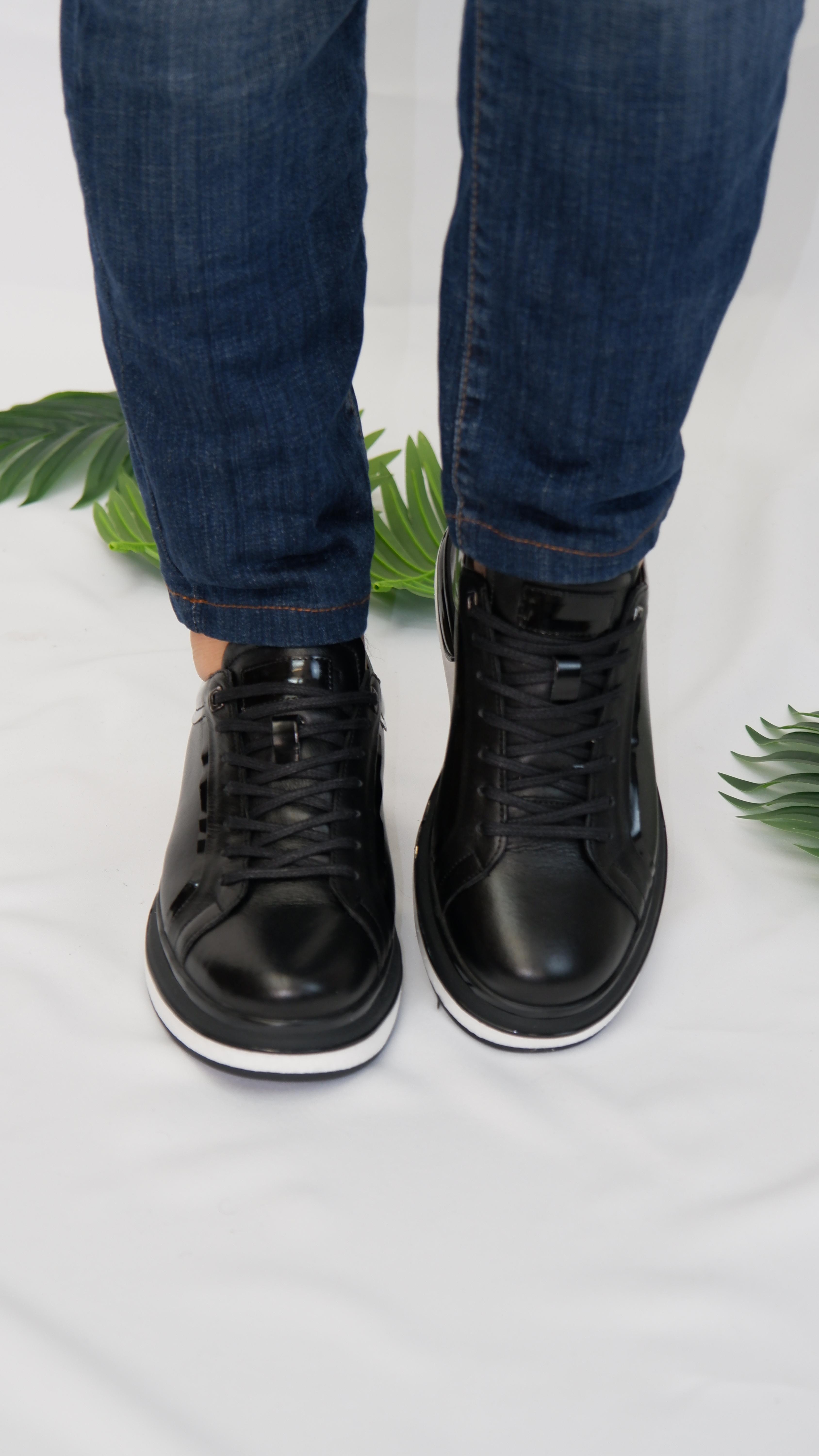 Orion model Hakiki Natural Deri Köpük Comfort Taban Sneaker Ayakkabı