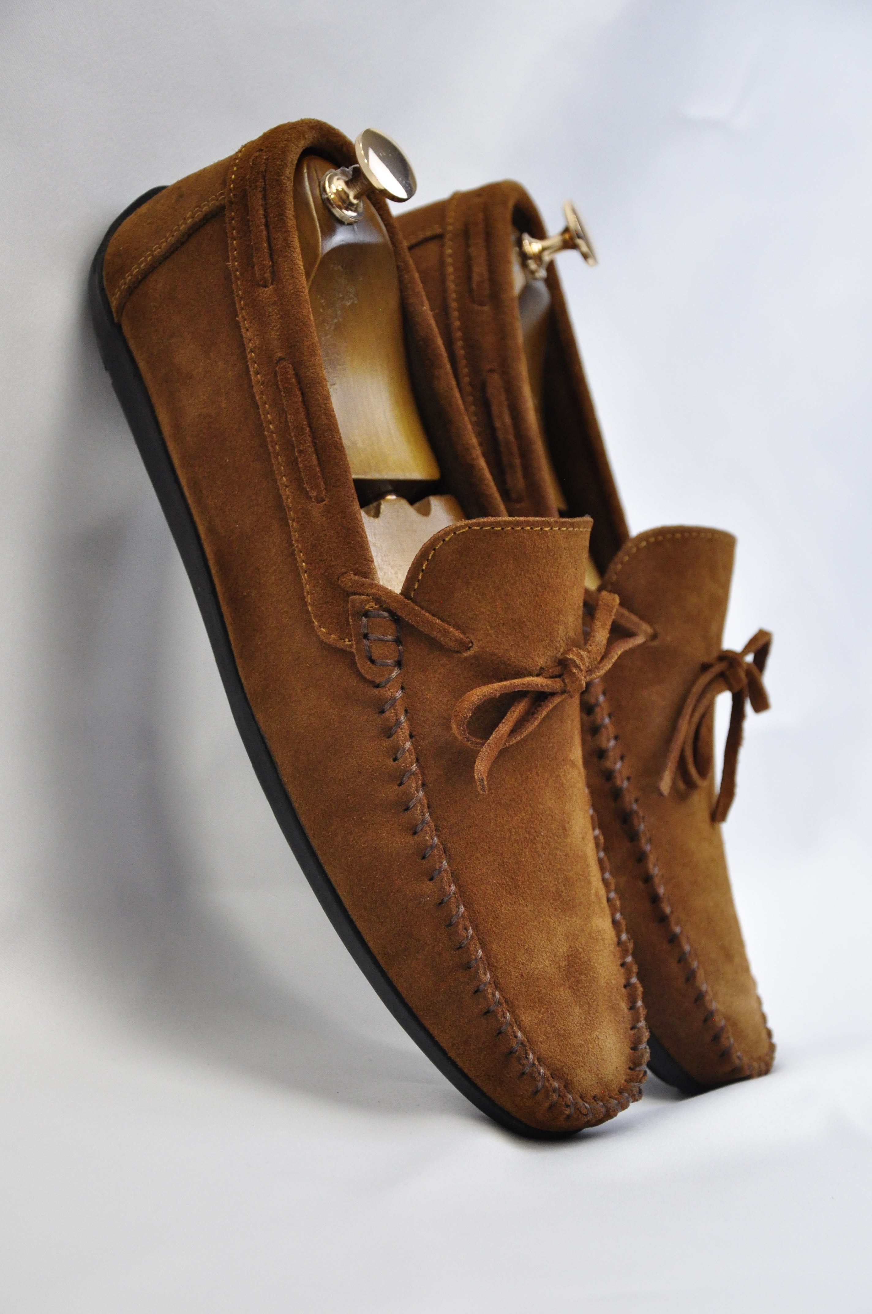 Roc Model Hakiki Natural Süet Deri Loafer Ayakkabı - TABA
