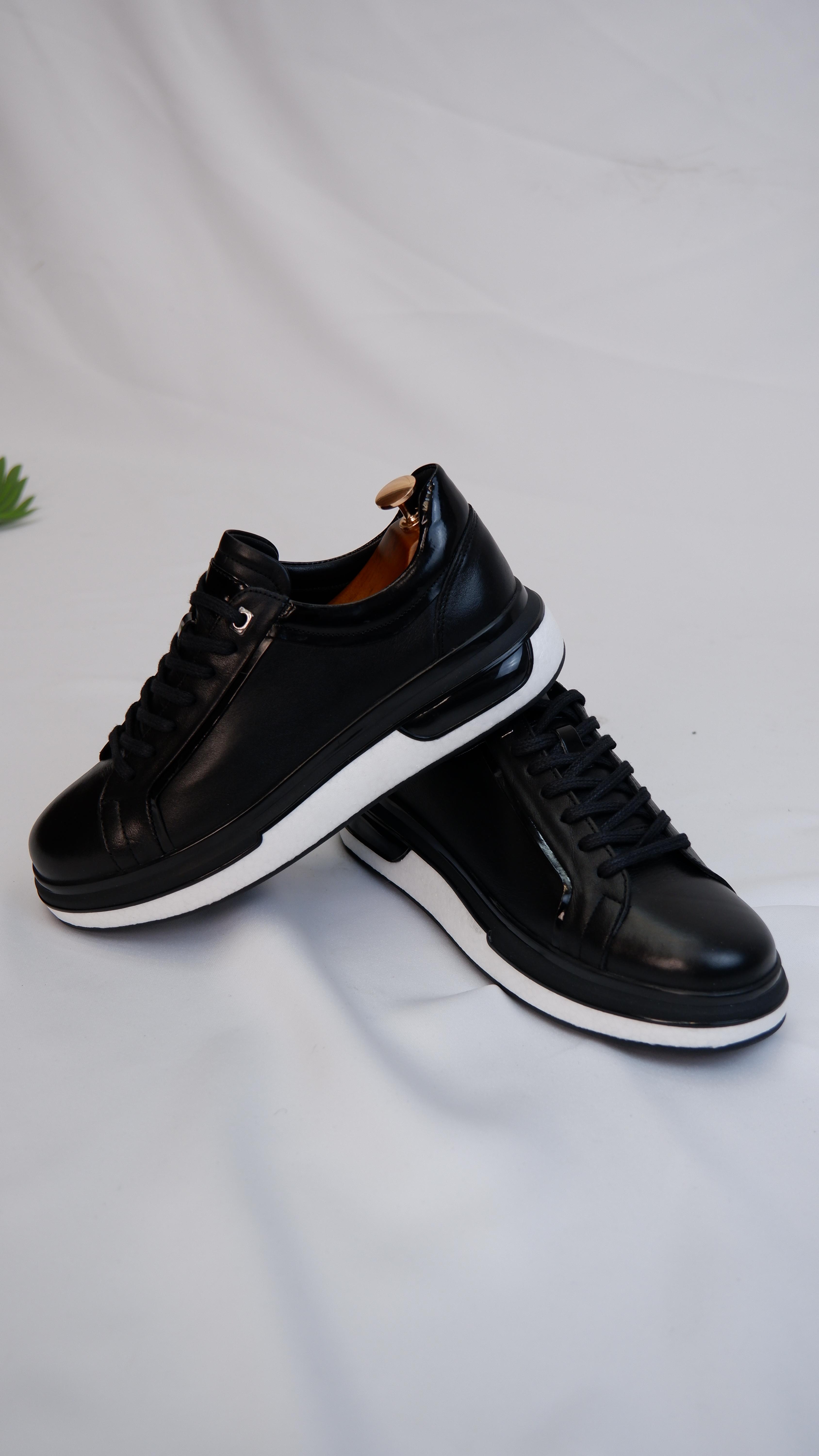 Orion model Hakiki Natural Deri Köpük Comfort Taban Sneaker Ayakkabı