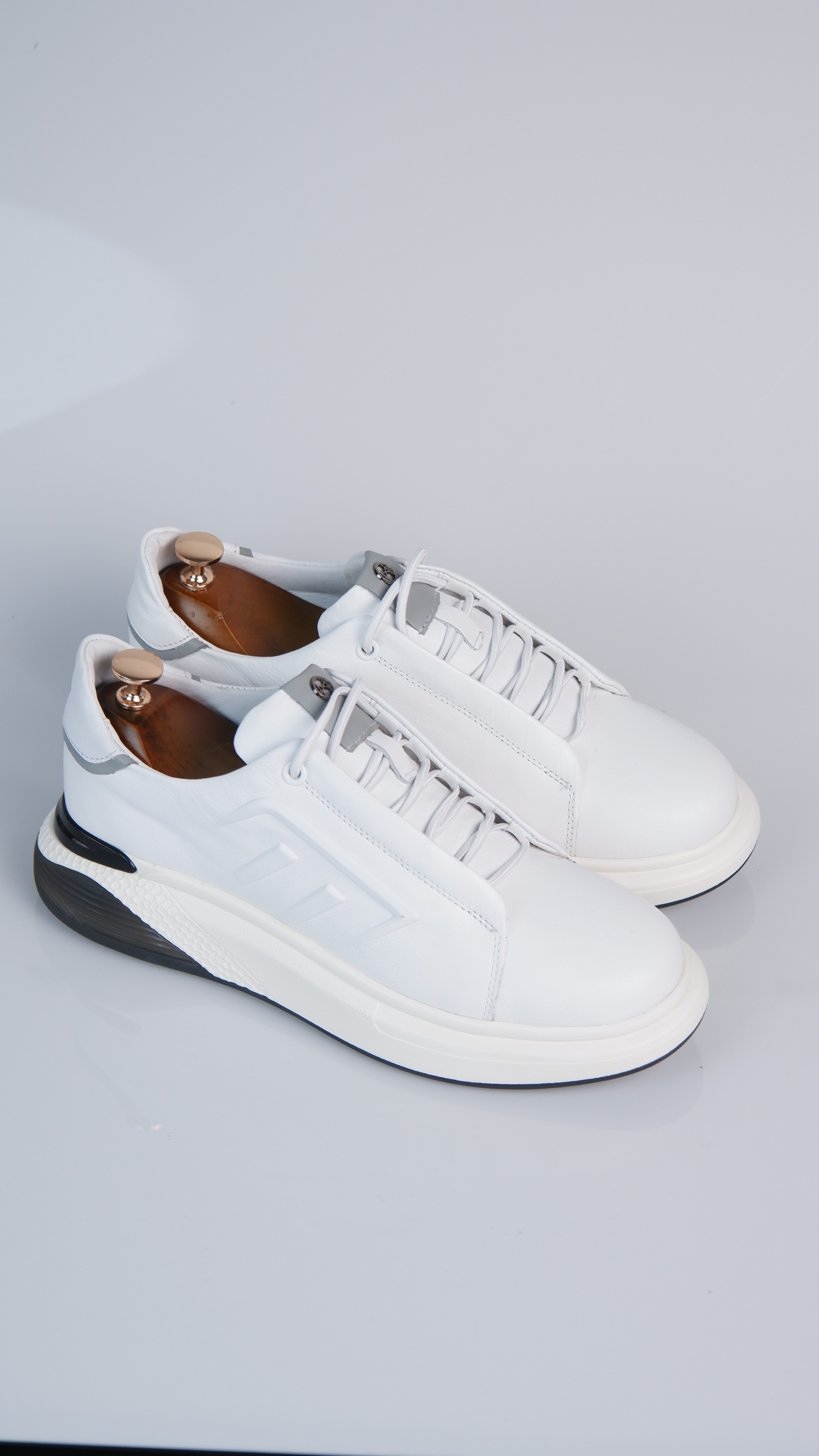 Claw Model Hakiki Natural Deri Köpük Comfort Taban Sneaker Ayakkabı - Grii