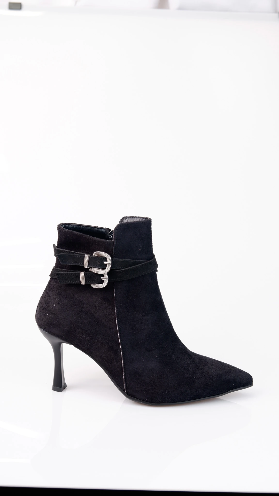 Gatsby Model Topuklu Süet Detaylı Kadın Günlük Bot Ayakkabı