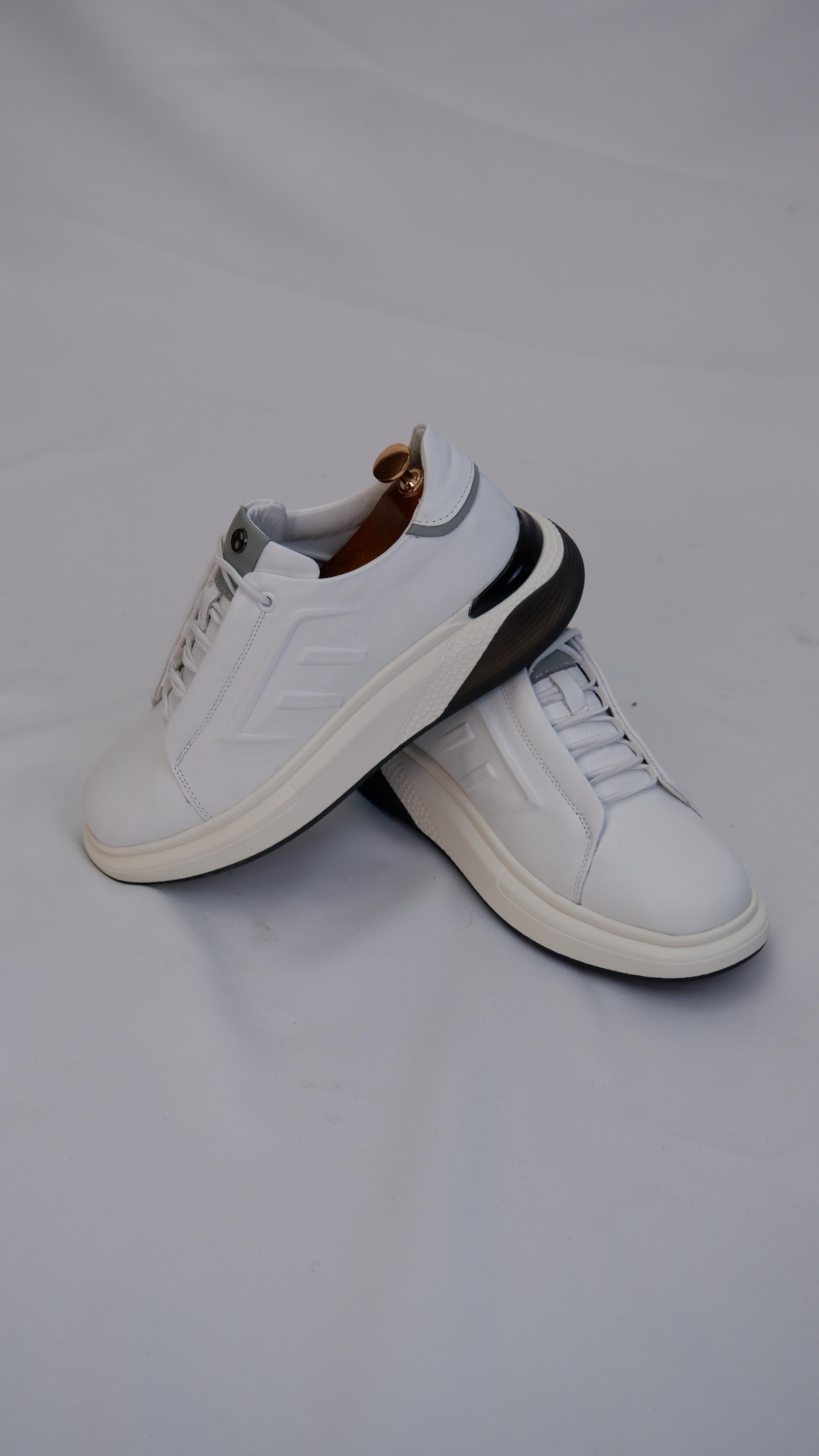 Claw Model Hakiki Natural Deri Köpük Comfort Taban Sneaker Ayakkabı - Grii