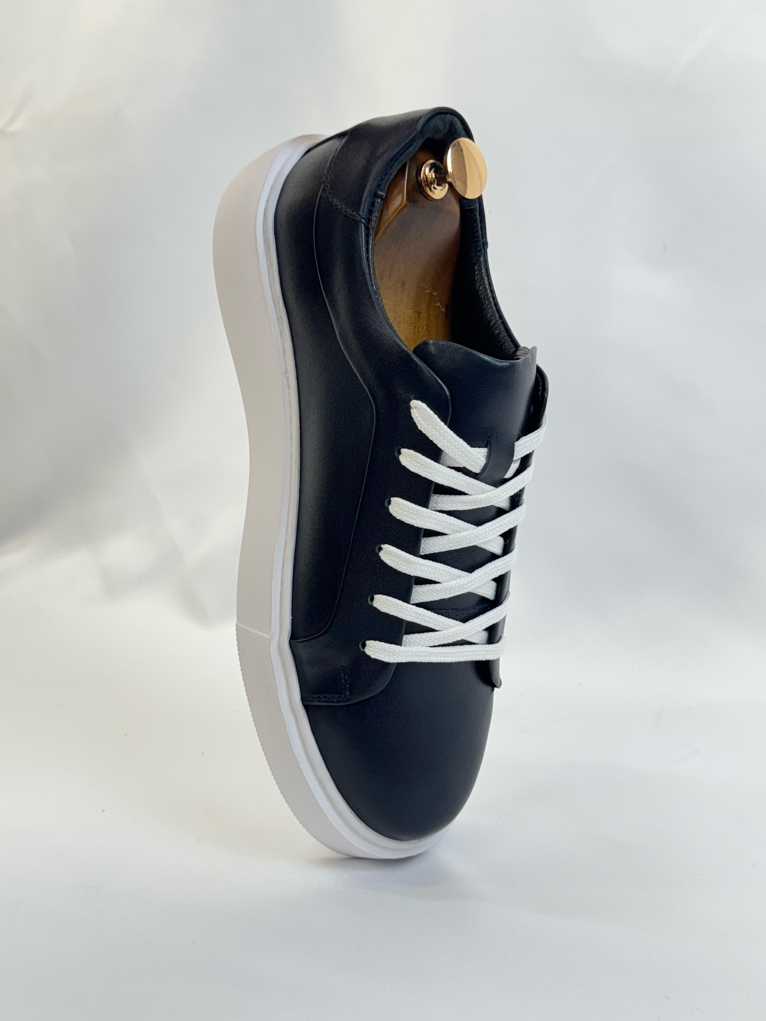 Wraith Model Hakiki Natural Deri Sneaker Ayakkabı - LACİVERT