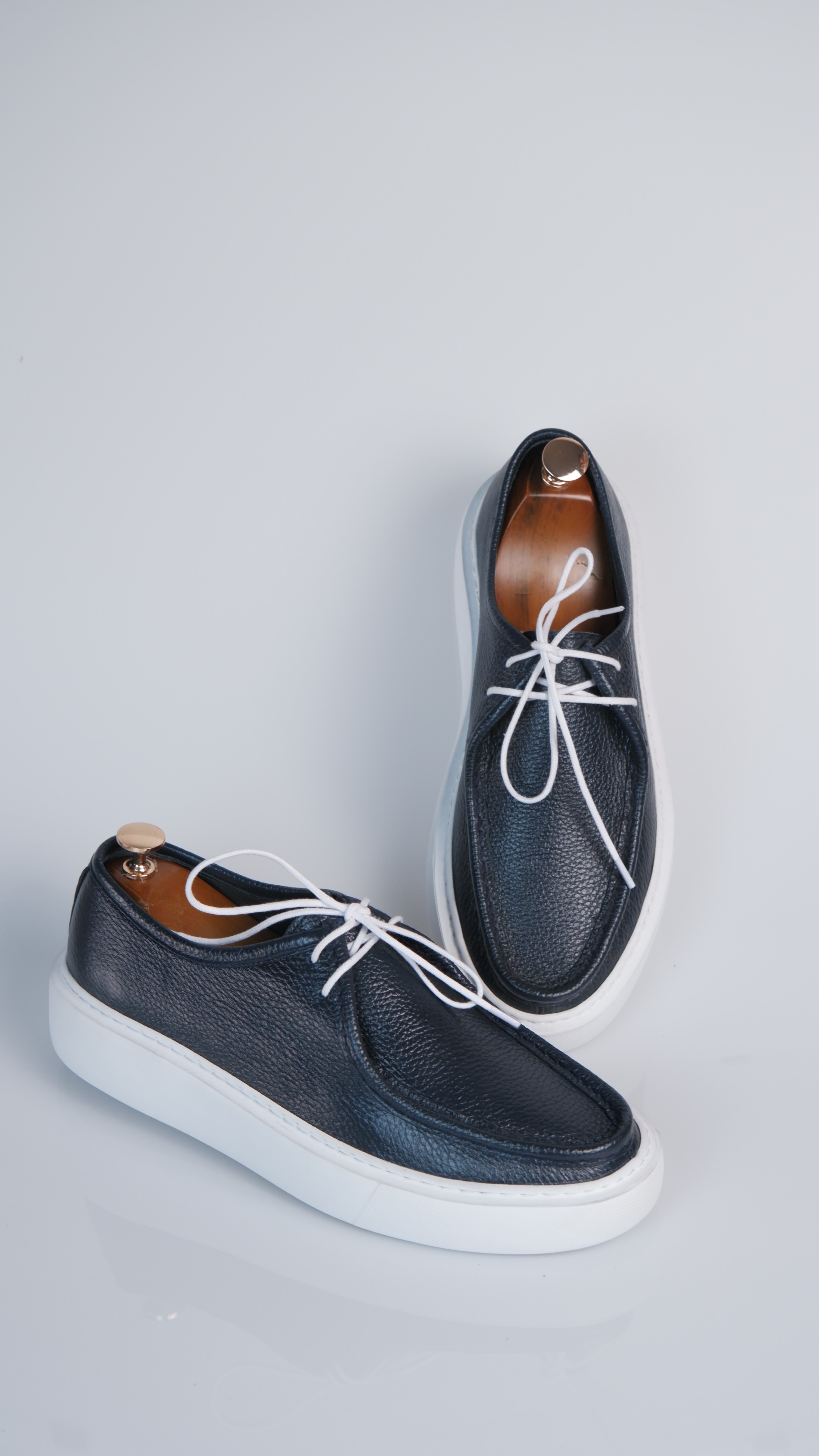 Leo Model Hakiki Natural Floater Deri Loafer Ayakkabı - LACİVERT