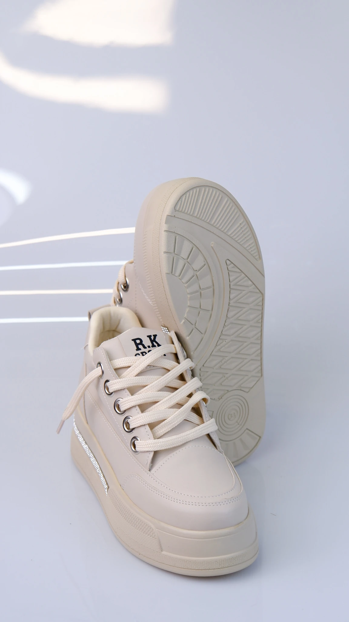 Delta Model Kadın Günlük Sneaker Ayakkabı - Bej