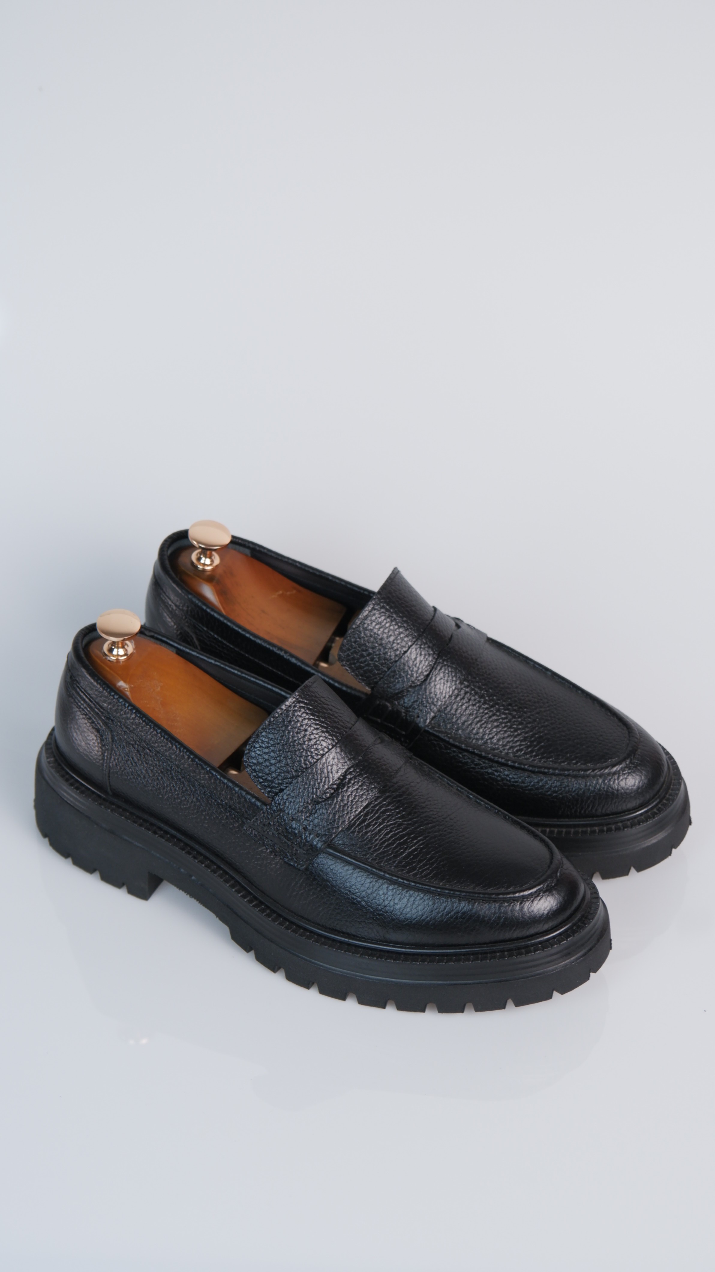 Silva Model Hakiki Natural Floater Deri Casual Ayakkabı - Siyah
