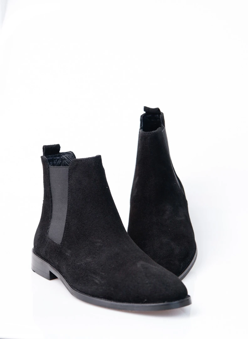 Chelsea Bot Hakiki Süet Deri Bot Ayakkabı