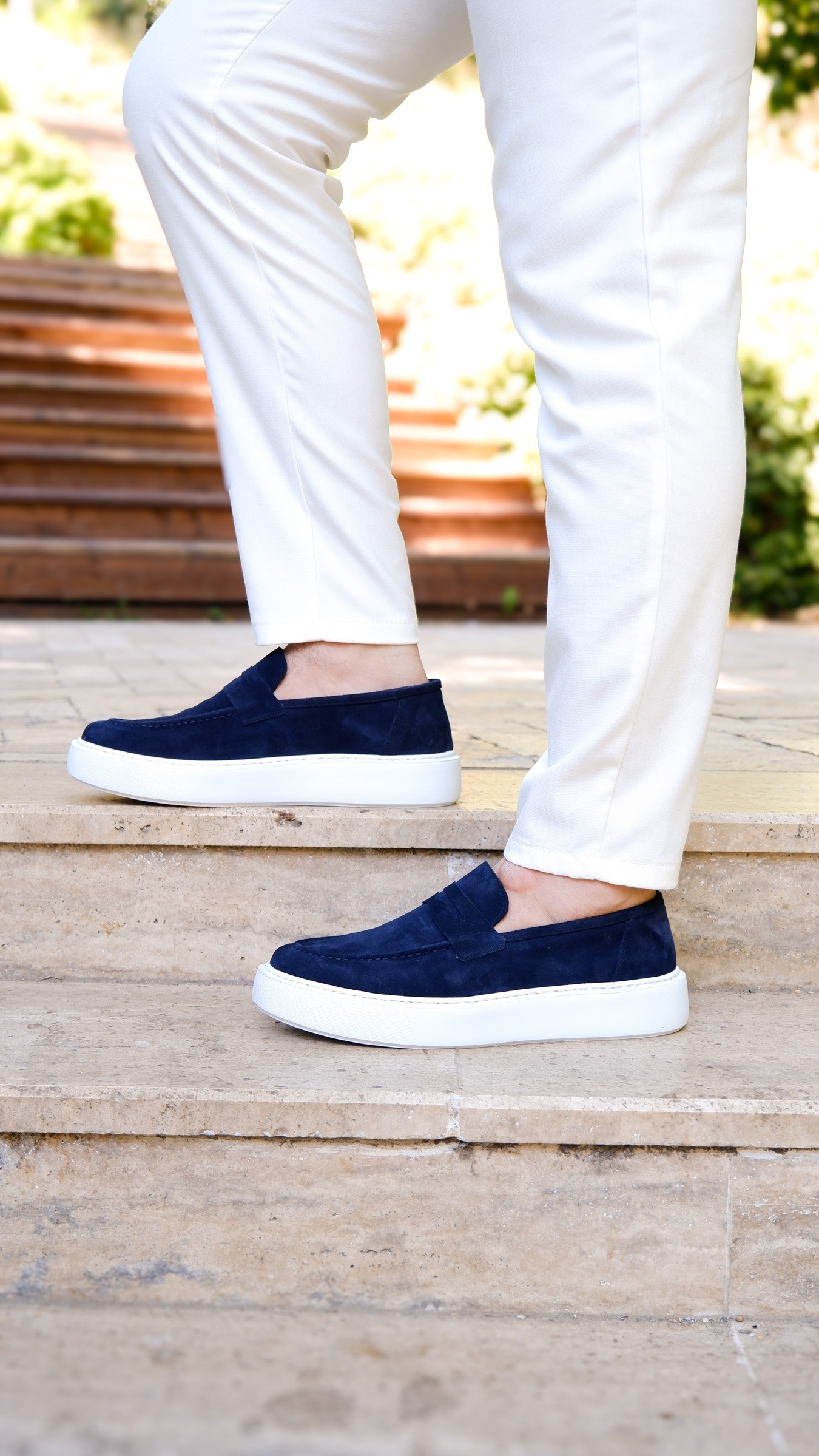 Dumas Model Hakiki Natural Set Deri Loafer Ayakkabı - LACİVERT