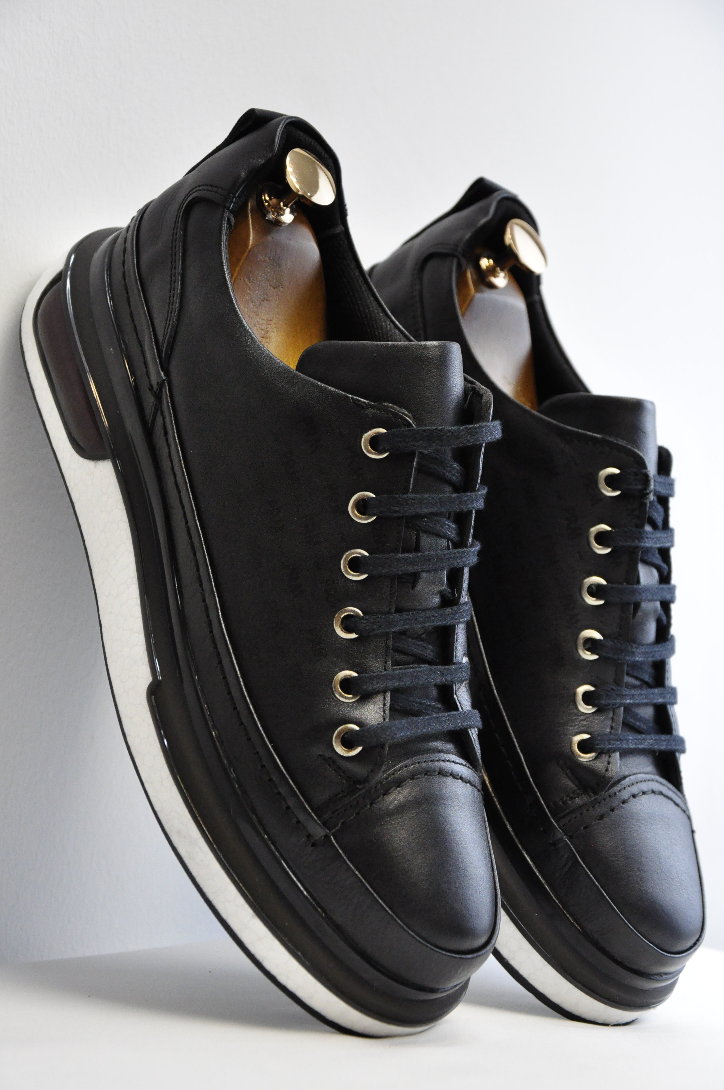 Pekin Model Hakiki Natural Deri Sneaker Ayakkabı - Siyah