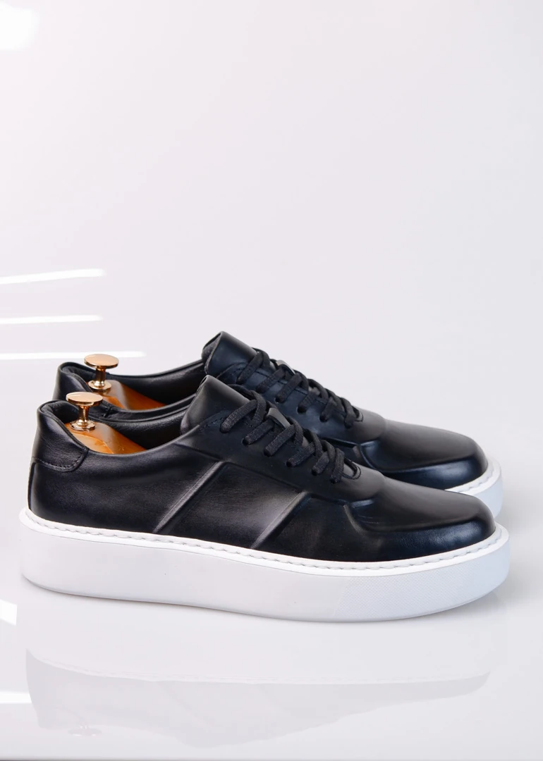 Navy Model hakiki Natural Deri Sneaker Ayakkabı
