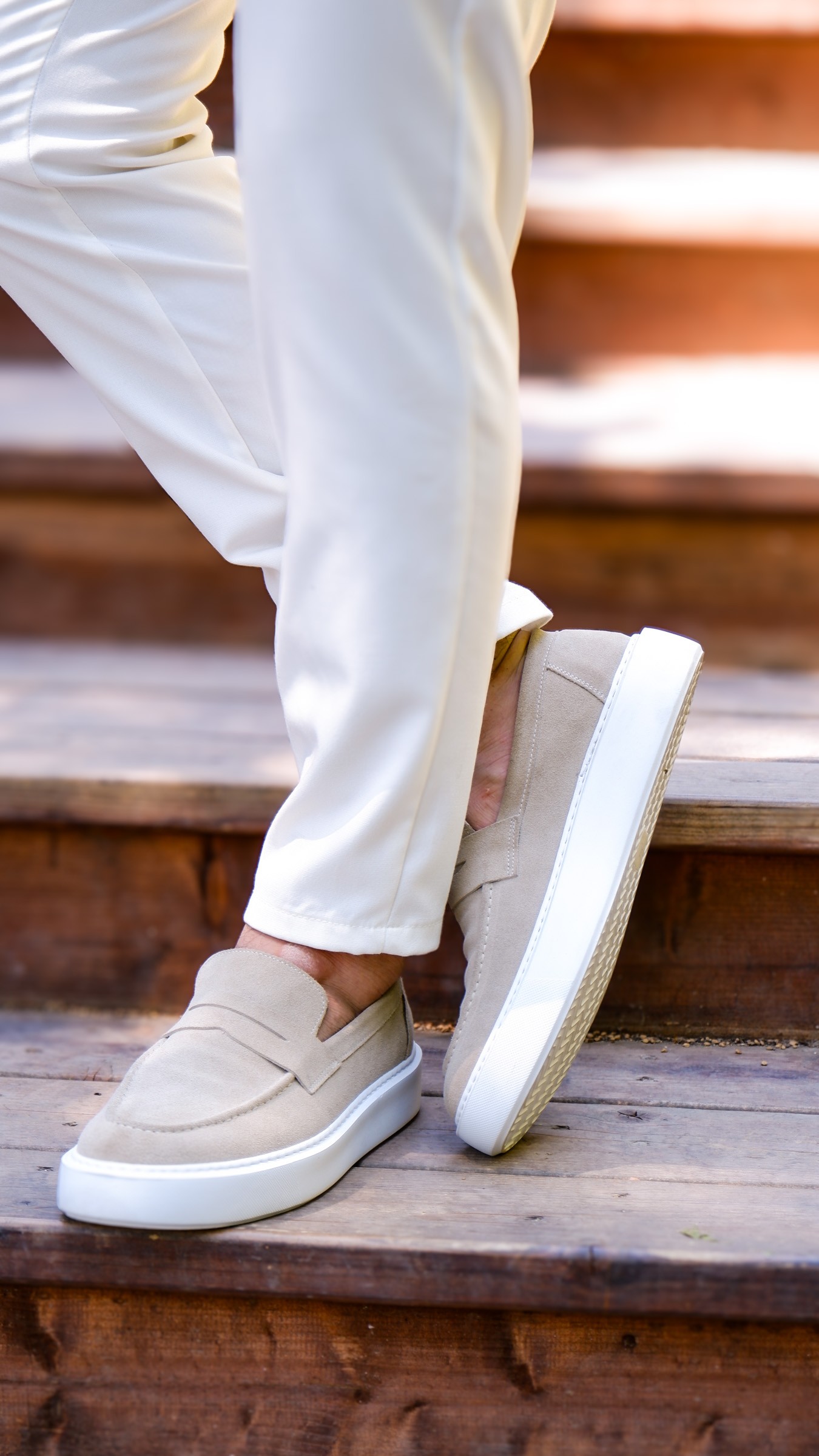 Dumas Model Hakiki Natural Set Deri Loafer Ayakkabı - Bej