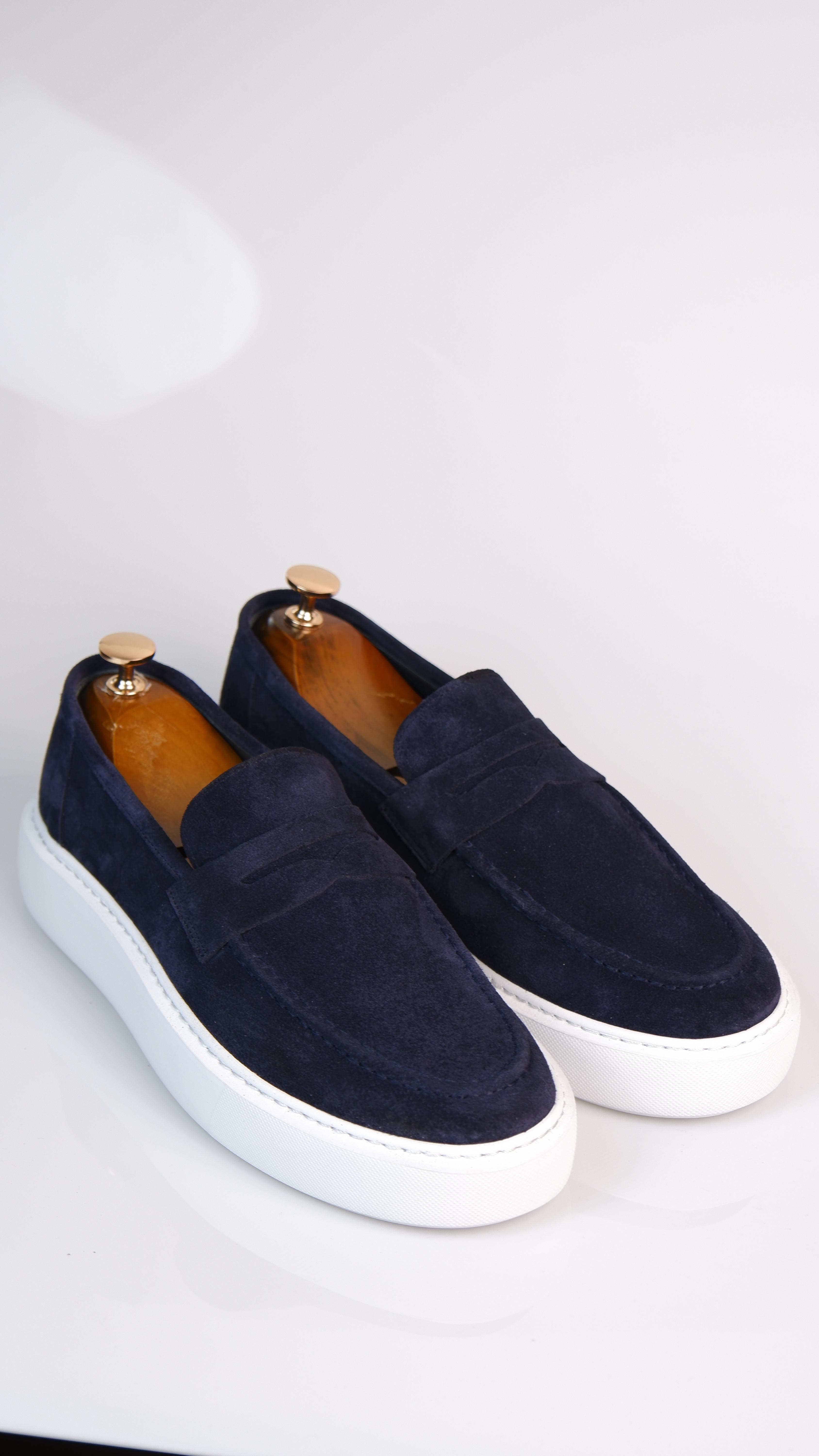 Dumas Model Hakiki Natural Set Deri Loafer Ayakkabı - LACİVERT