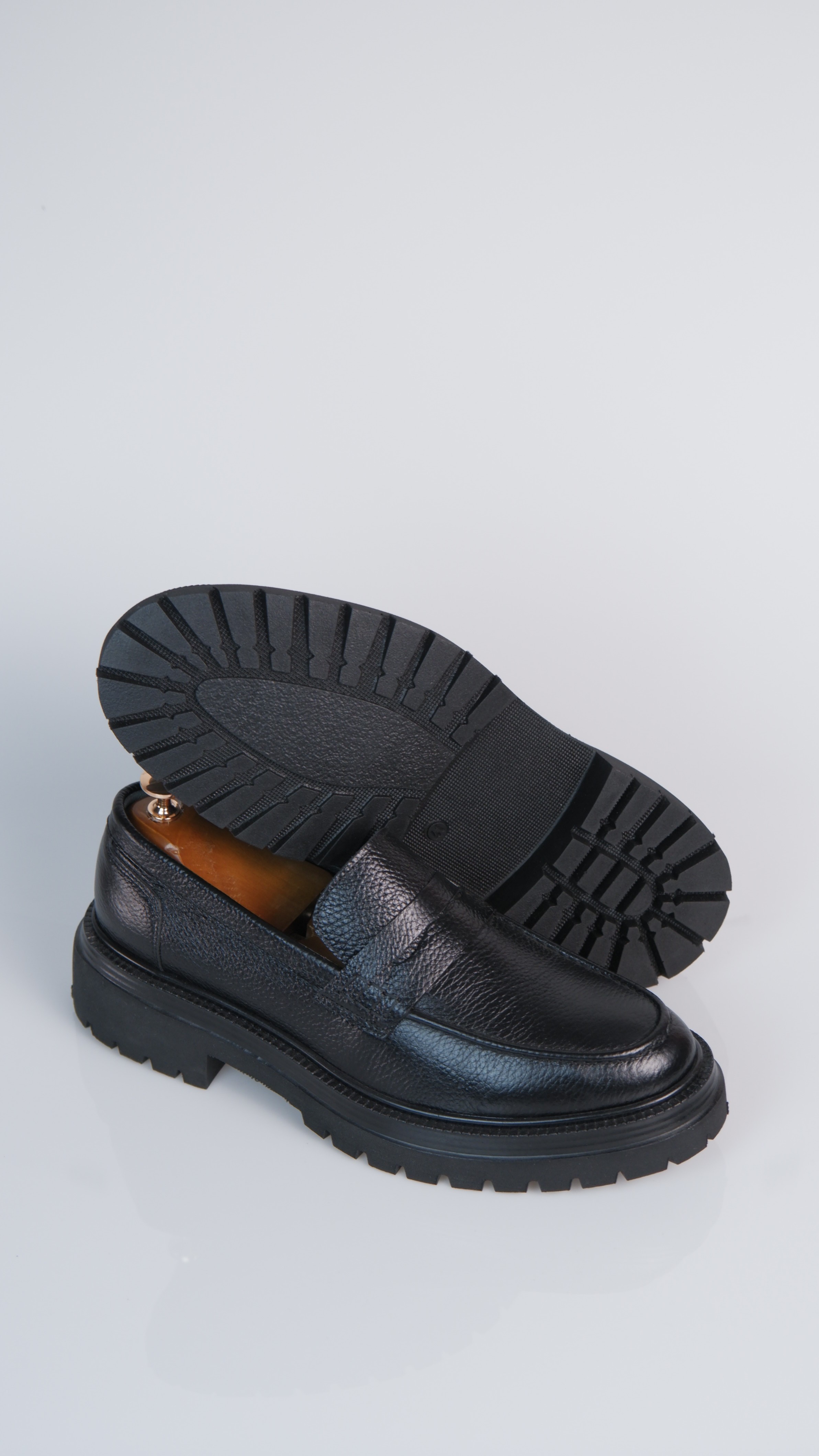 Silva Model Hakiki Natural Floater Deri Casual Ayakkabı - Siyah