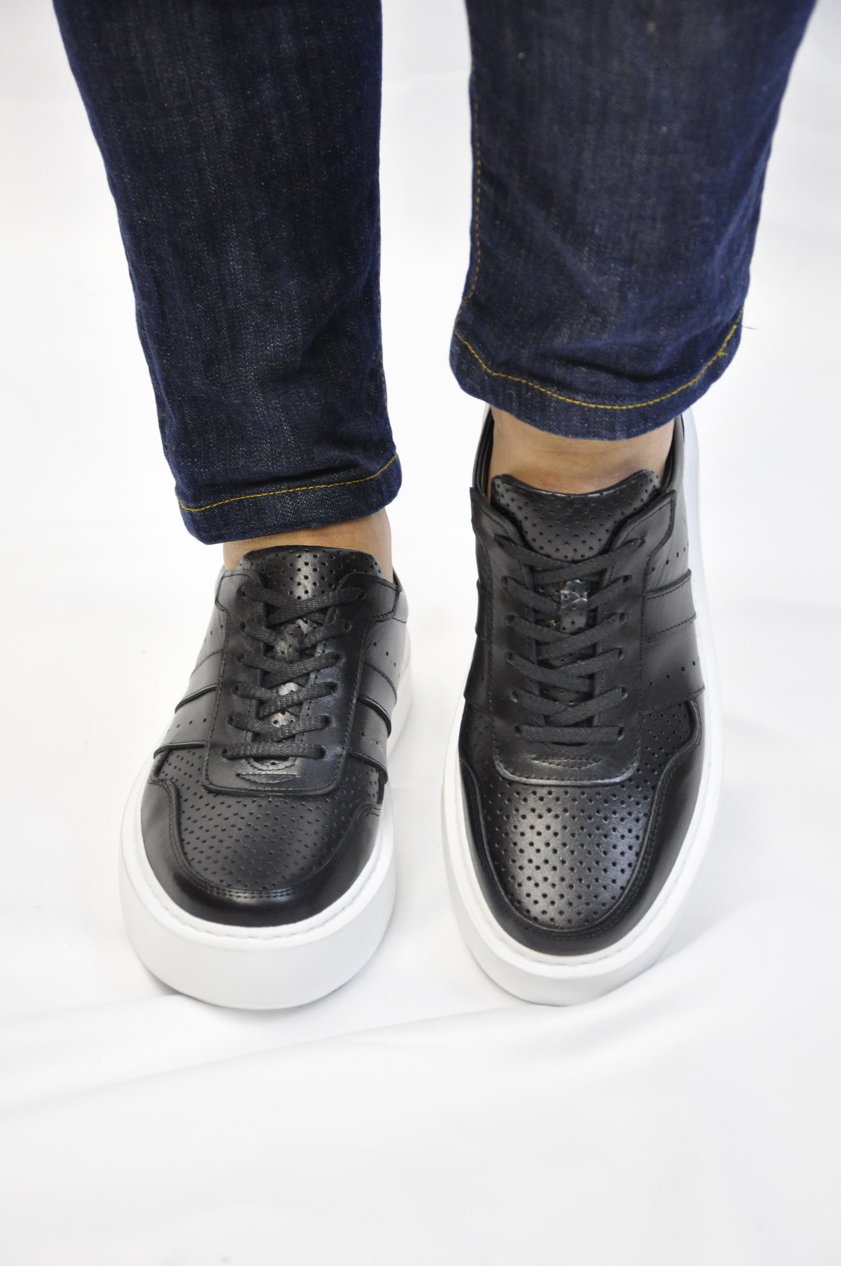 Viper Model Hakiki Natural Deri Sneaker Ayakkabı - Siyah